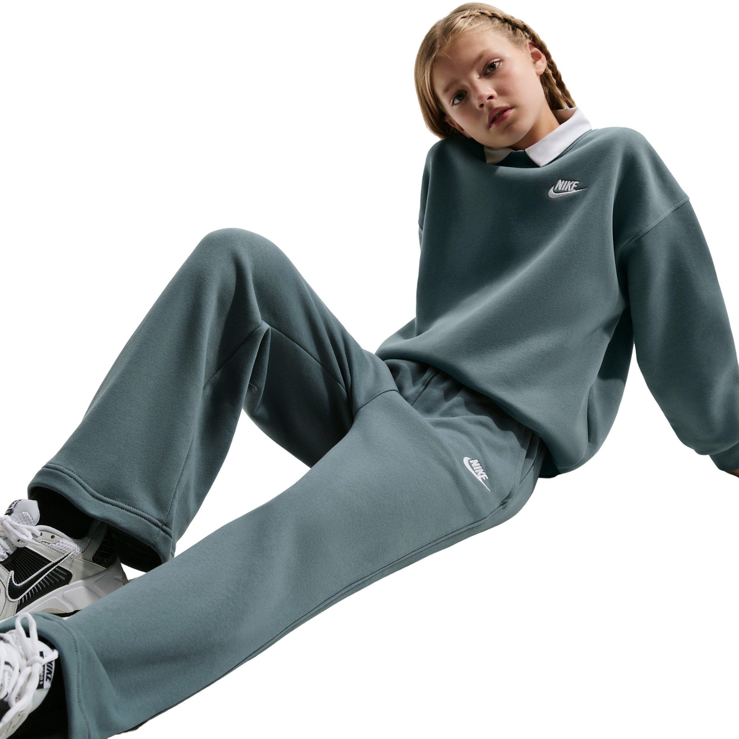 Nike Big Girls' Sportswear Club Fleece Wide-Leg Pants - Mineral Slate - MINERAL SLATE Thumbnail View 3