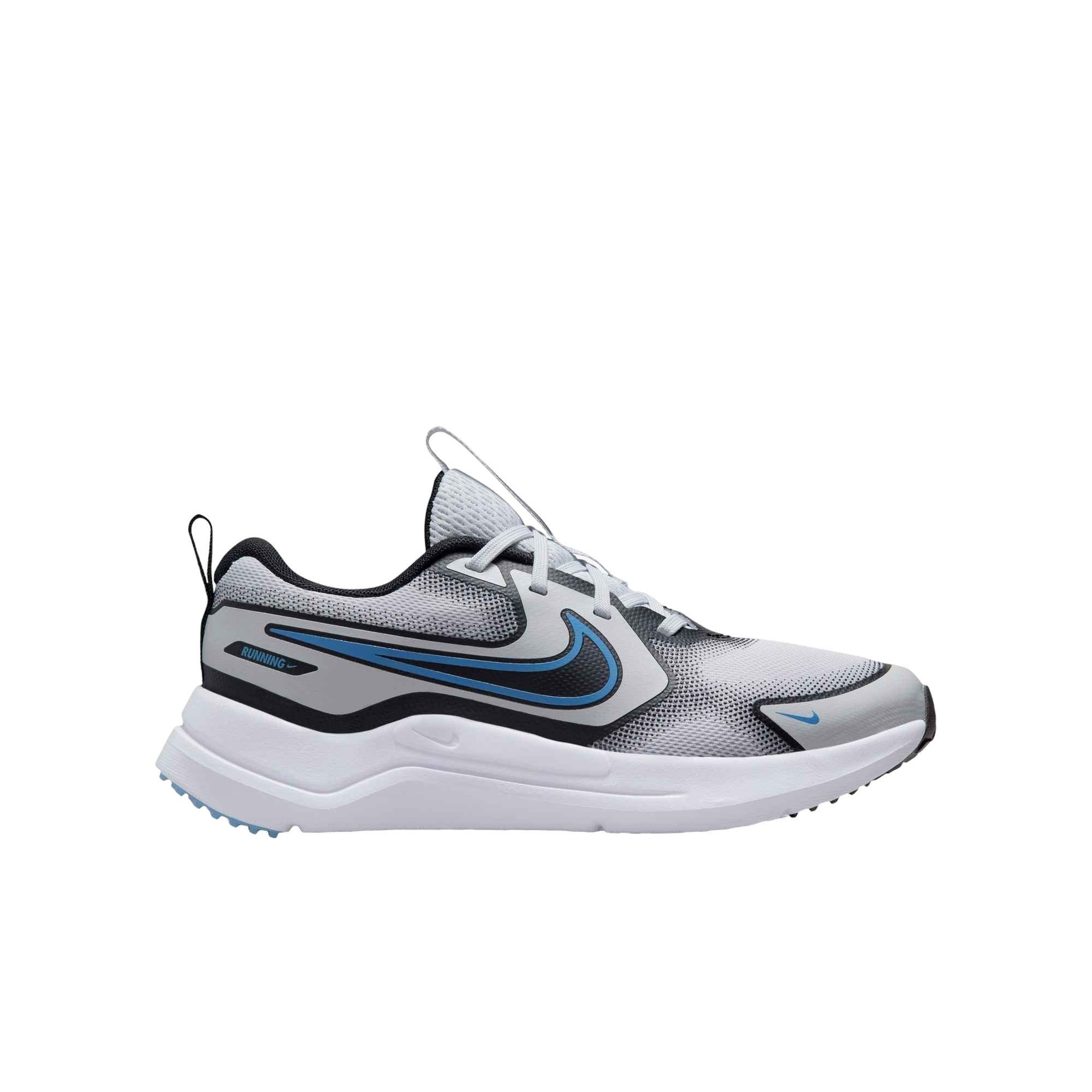 Nike Cosmic Runner "Pure Platinum/Black/White/Blue Beyond" Grade School Boys' Running Shoe - GREY/BLACK/WHITE/BLUE Thumbnail View 1