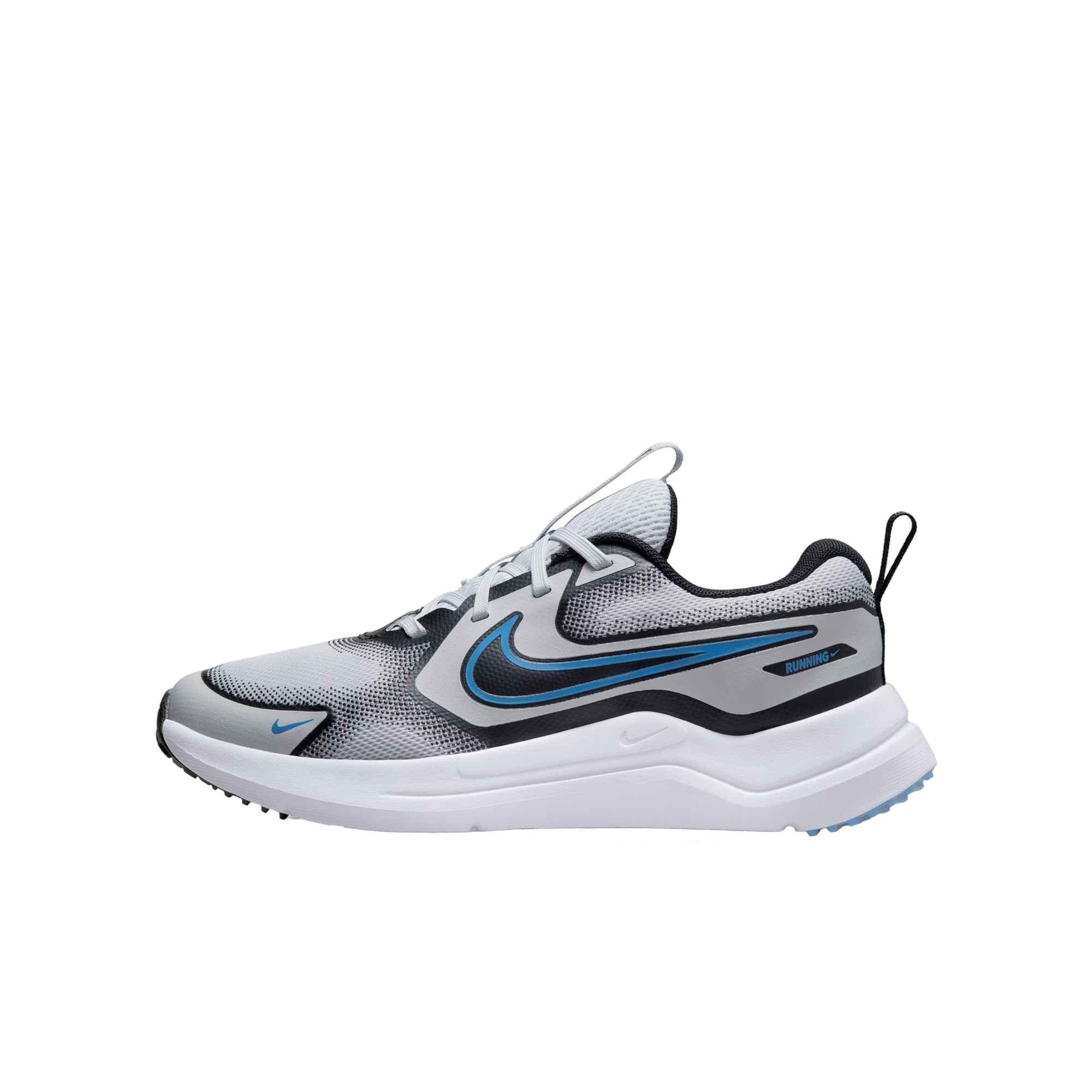 Nike Cosmic Runner "Pure Platinum/Black/White/Blue Beyond" Grade School Boys' Running Shoe - GREY/BLACK/WHITE/BLUE Thumbnail View 2