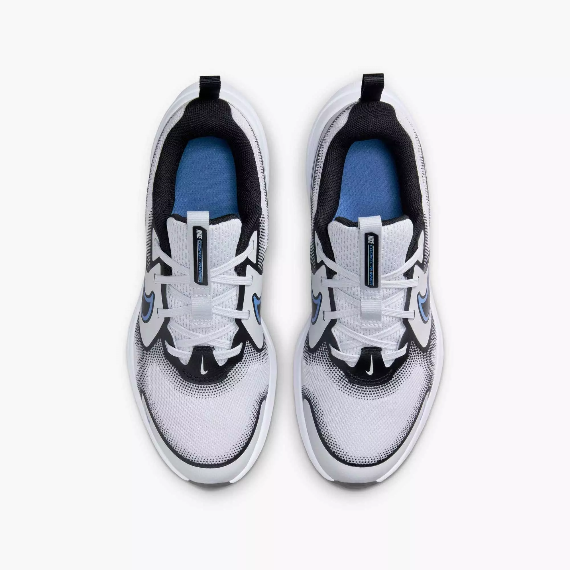 Nike Cosmic Runner "Pure Platinum/Black/White/Blue Beyond" Grade School Boys' Running Shoe - GREY/BLACK/WHITE/BLUE