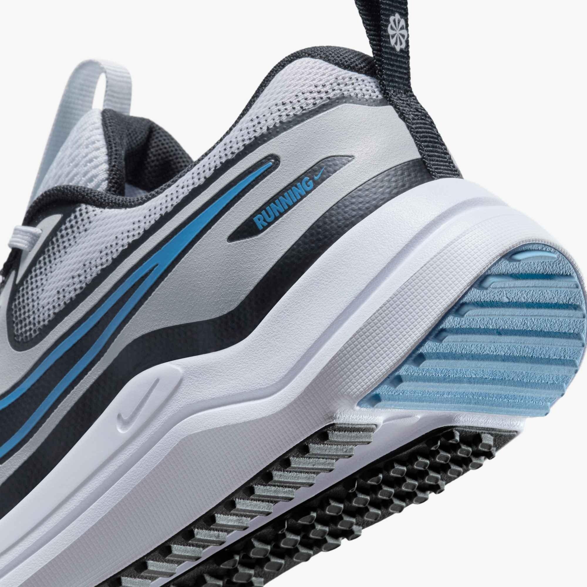 Nike Cosmic Runner "Pure Platinum/Black/White/Blue Beyond" Grade School Boys' Running Shoe - GREY/BLACK/WHITE/BLUE Thumbnail View 7