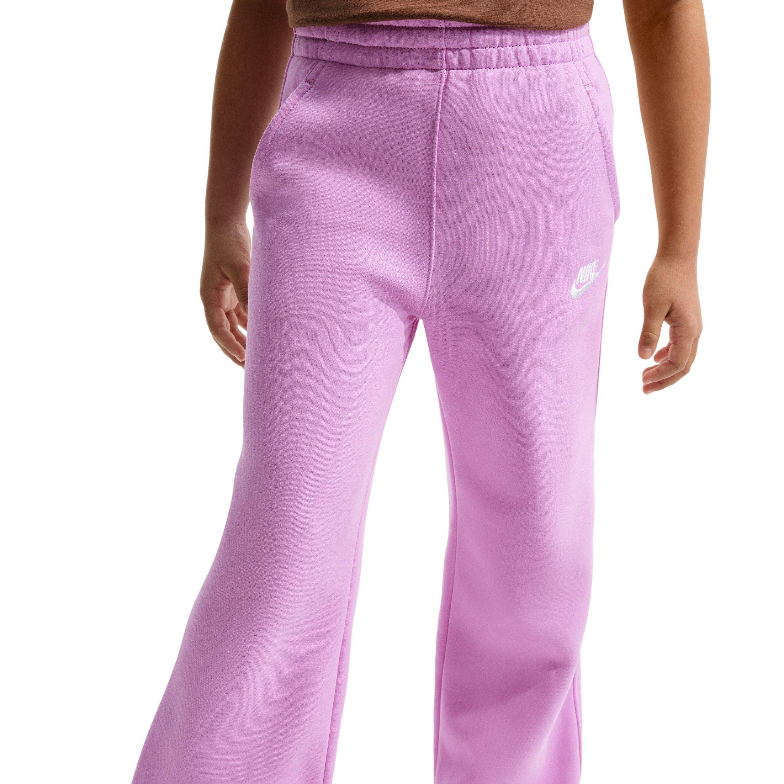 Nike Big Girls' Sportswear Club Fleece Wide-Leg Pants -Lt Magenta - LT MAGENTA Thumbnail View 1
