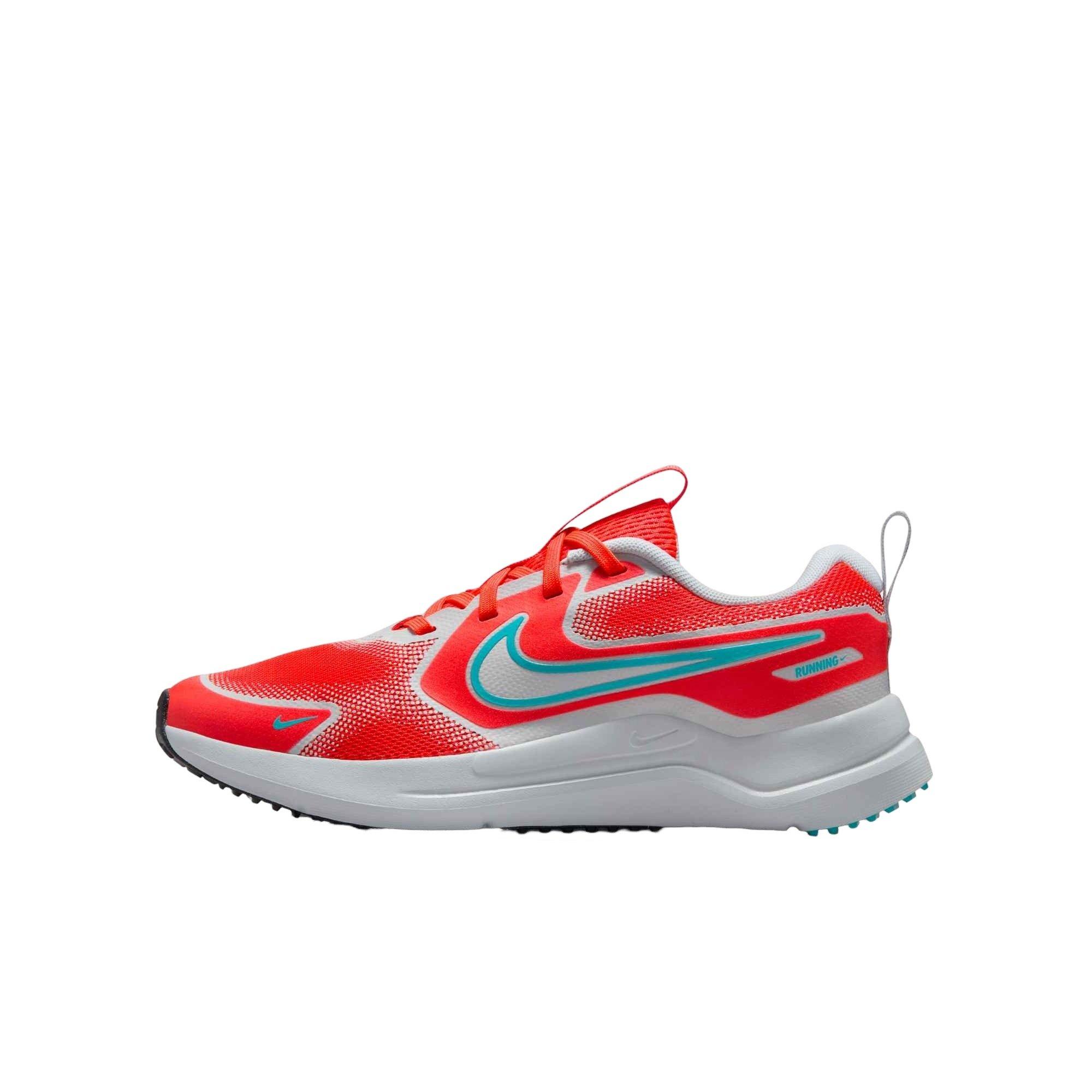 Nike Cosmic Runner "Bright Crimson/Pure Platinum/Black/Dusty Cactus" Grade School Boys' Running Shoe - CRIMSON/WHITE/TURQUOISE Thumbnail View 2