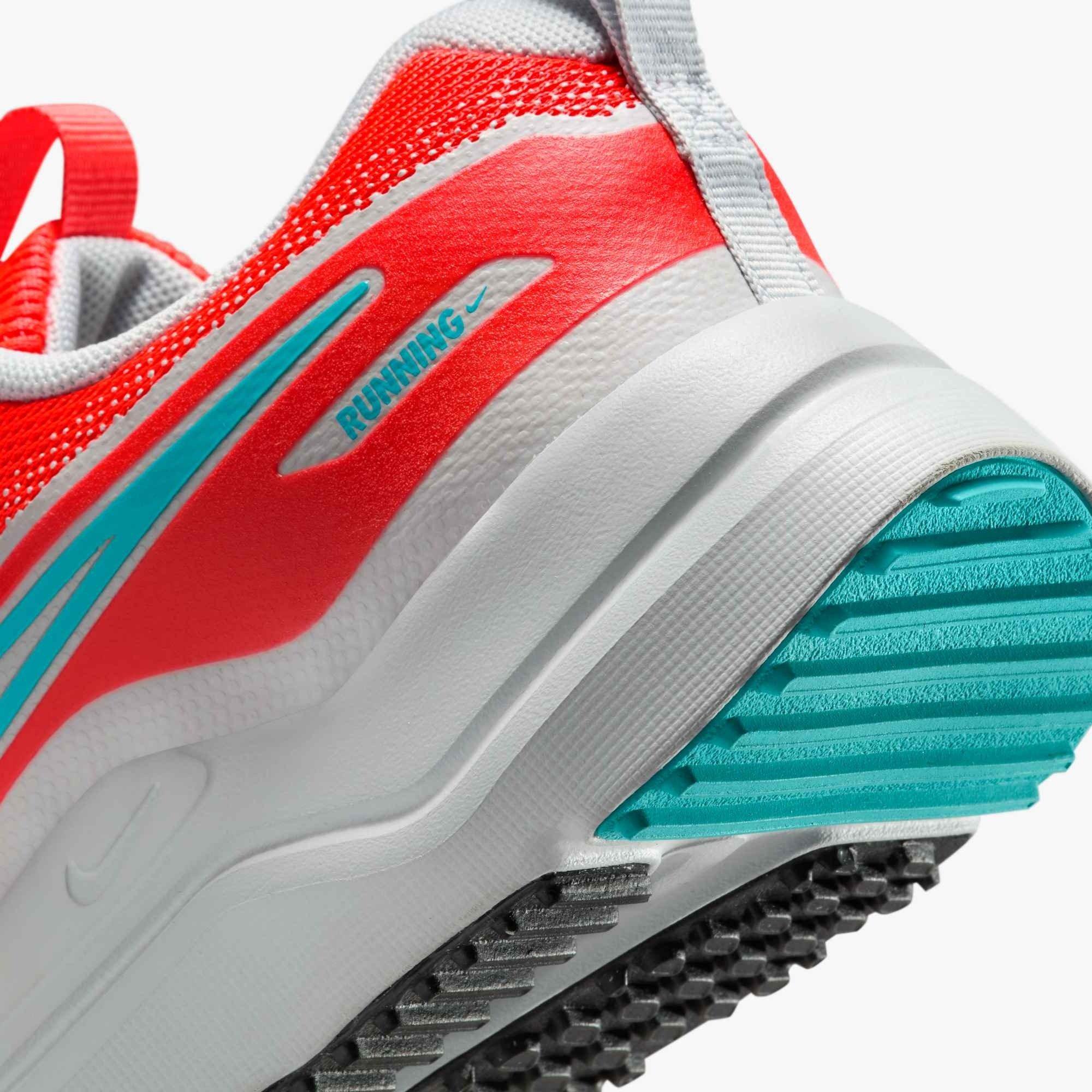 Nike Cosmic Runner "Bright Crimson/Pure Platinum/Black/Dusty Cactus" Grade School Boys' Running Shoe - CRIMSON/WHITE/TURQUOISE Thumbnail View 7