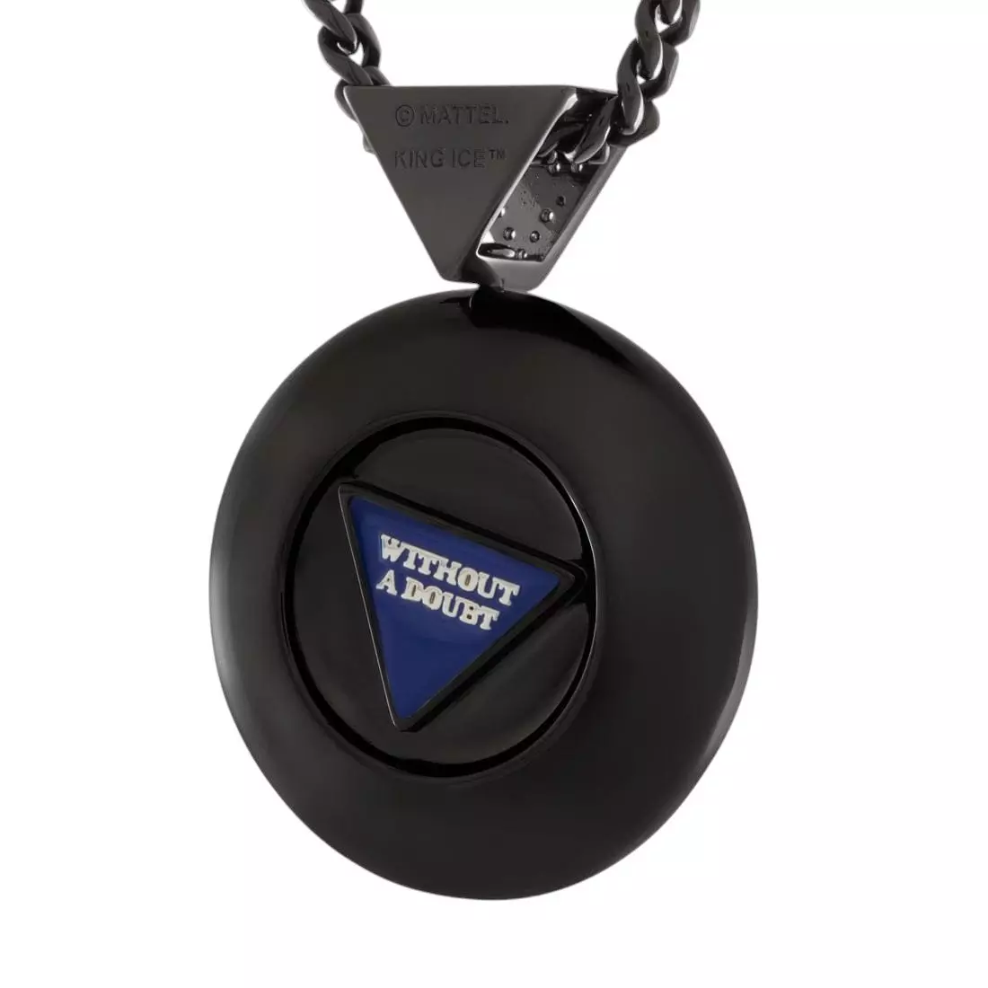 King Ice X Magic 8 Ball Necklace - Black - BLACK