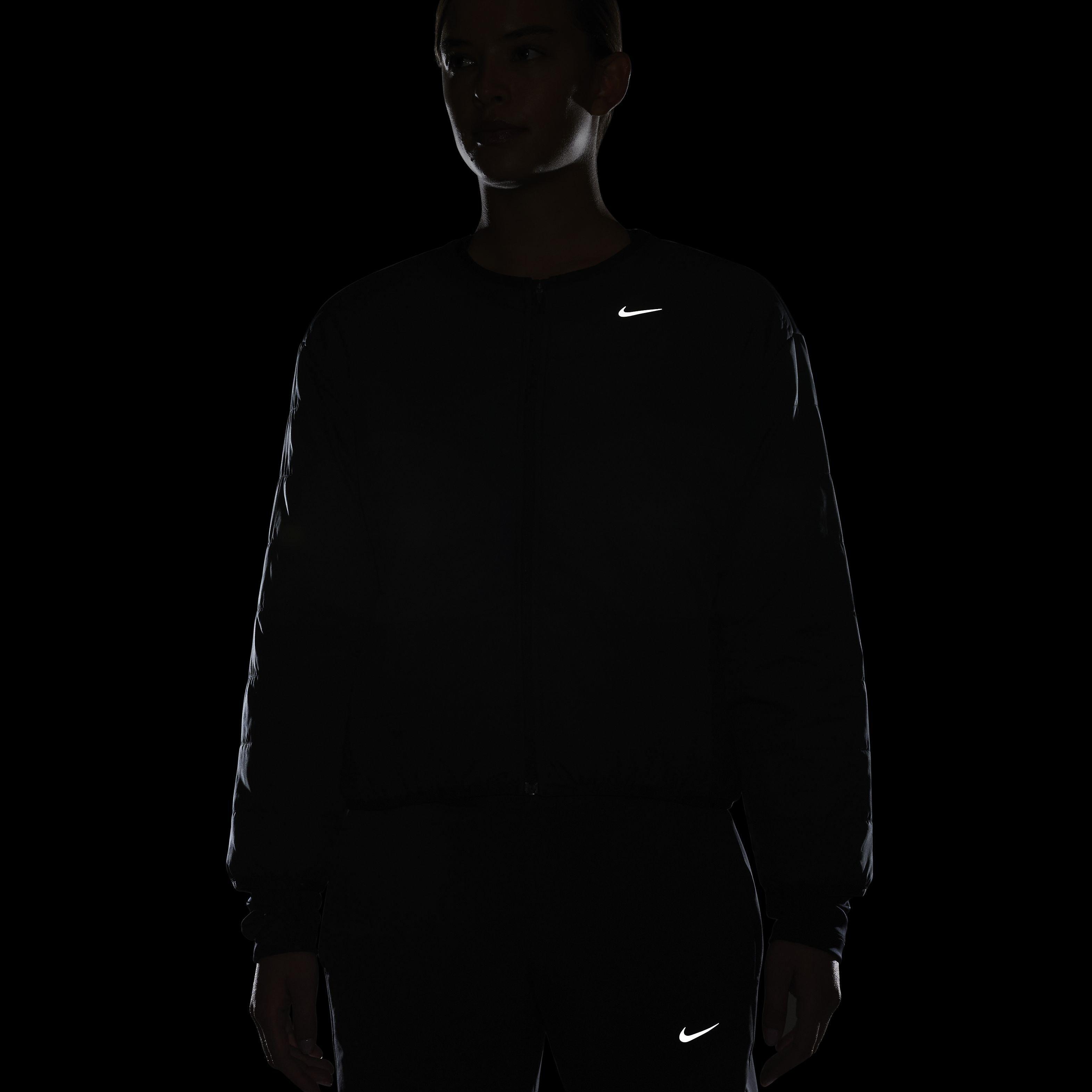 Nike Women's Therma-FIT Swift Running Jacket -Black - BLACK Thumbnail View 7