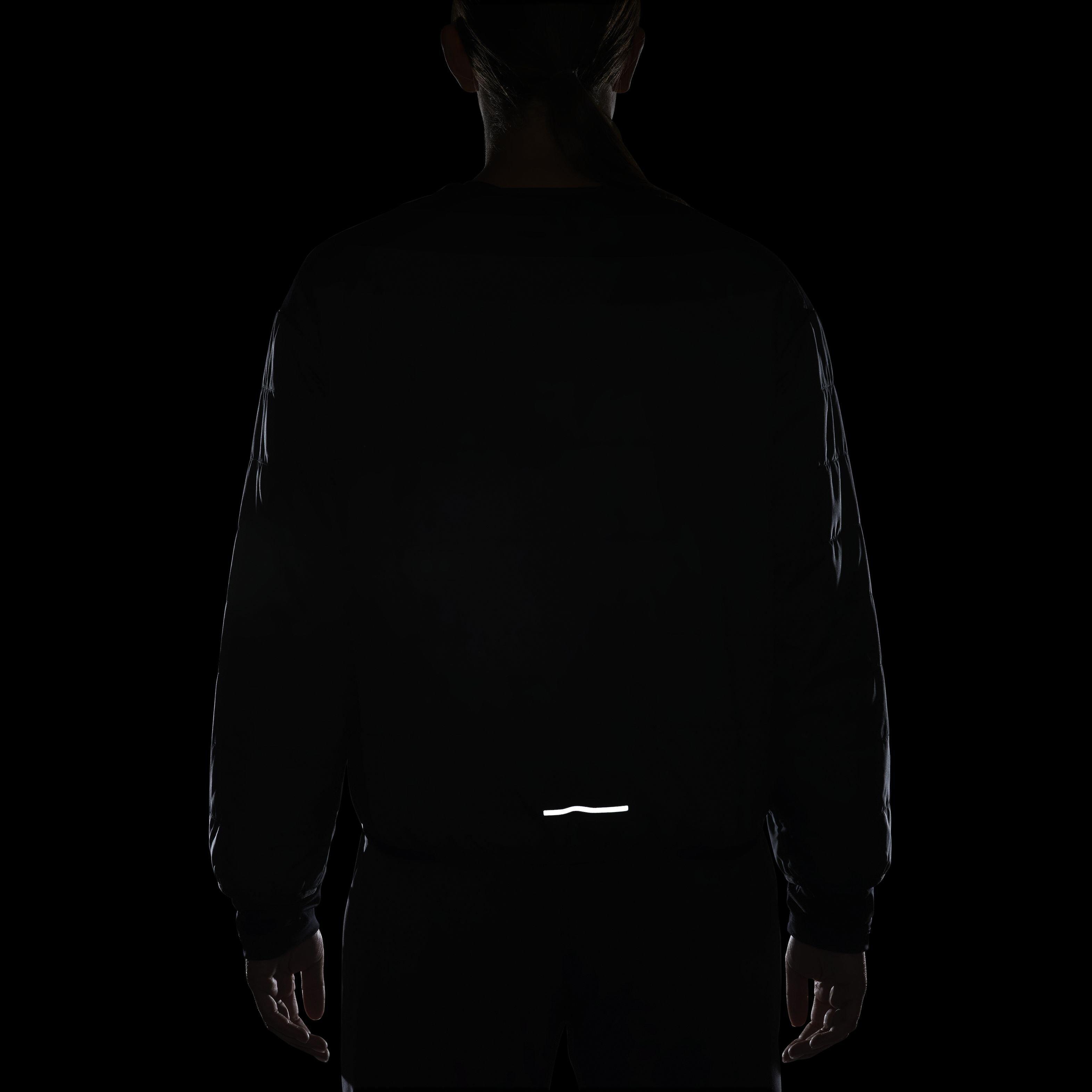 Nike Women's Therma-FIT Swift Running Jacket - Black - BLACK Thumbnail View 8