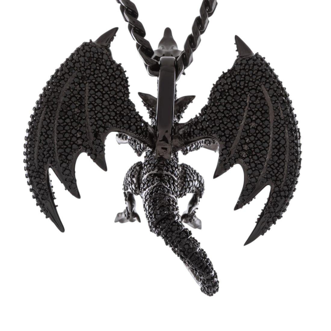 King Ice X Yu-Gi-Oh! Red-Eyed Black Dragon Necklace - BLACK