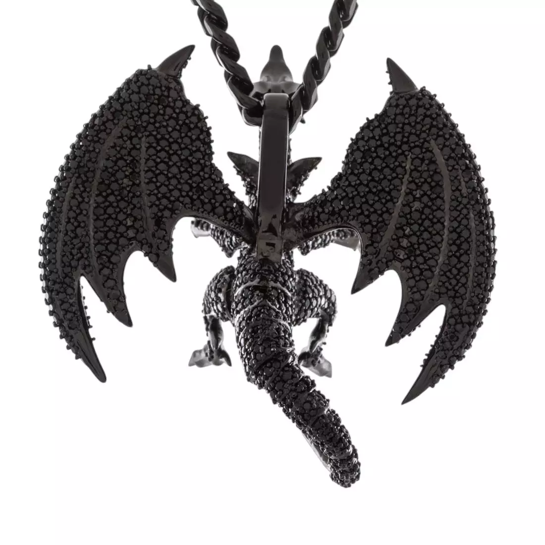 King Ice X Yu-Gi-Oh! Red-Eyed Black Dragon Necklace - BLACK