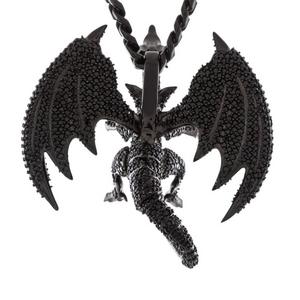 King Ice X Yu-Gi-Oh! Red-Eyed Black Dragon Necklace - BLACK