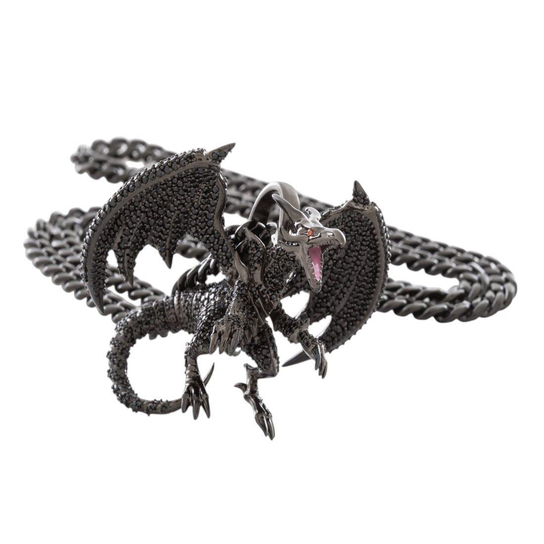 King Ice X Yu-Gi-Oh! Red-Eyed Black Dragon Necklace - BLACK