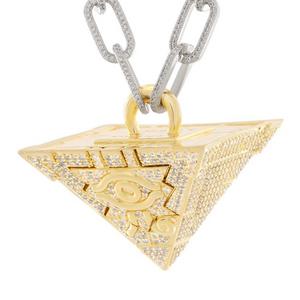 King Ice X Yu-Gi-Oh! LE Iced Millennium Puzzle Necklace - GOLD