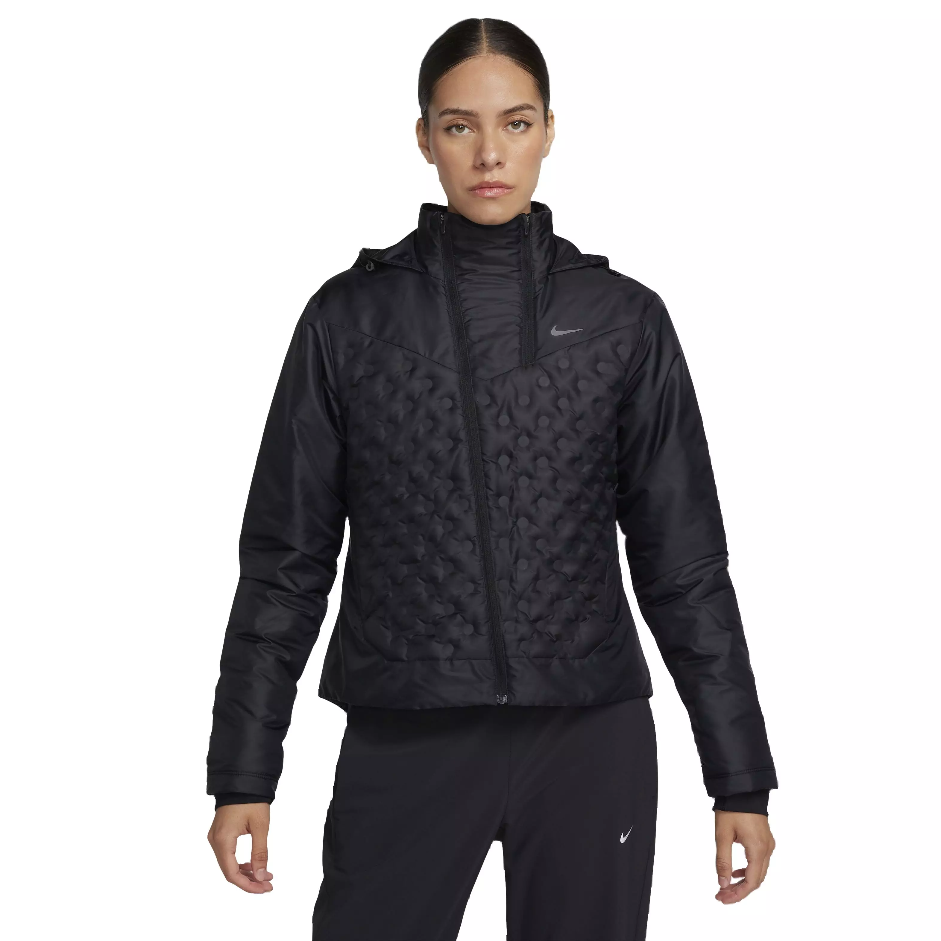 Nike Women's Therma-FIT ADV Repel AeroLoft Running Jacket -Black - BLACK