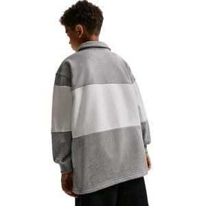 Nike Big Kids' Sportswear Club French Terry Rugby Shirt - Grey