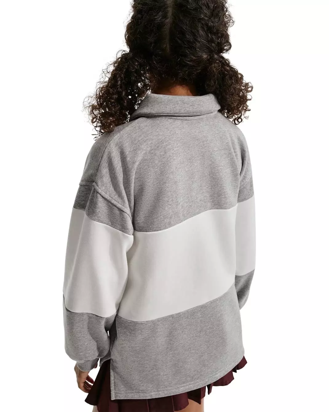 Nike Big Kids' Sportswear Club French Terry Rugby Shirt - Grey - GREY