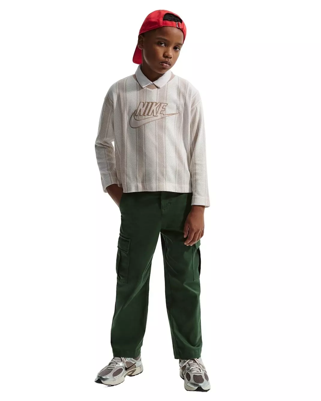 Nike Big Kids' Sportswear Collection Long-Sleeve Mesh Jersey - Brown - BROWN