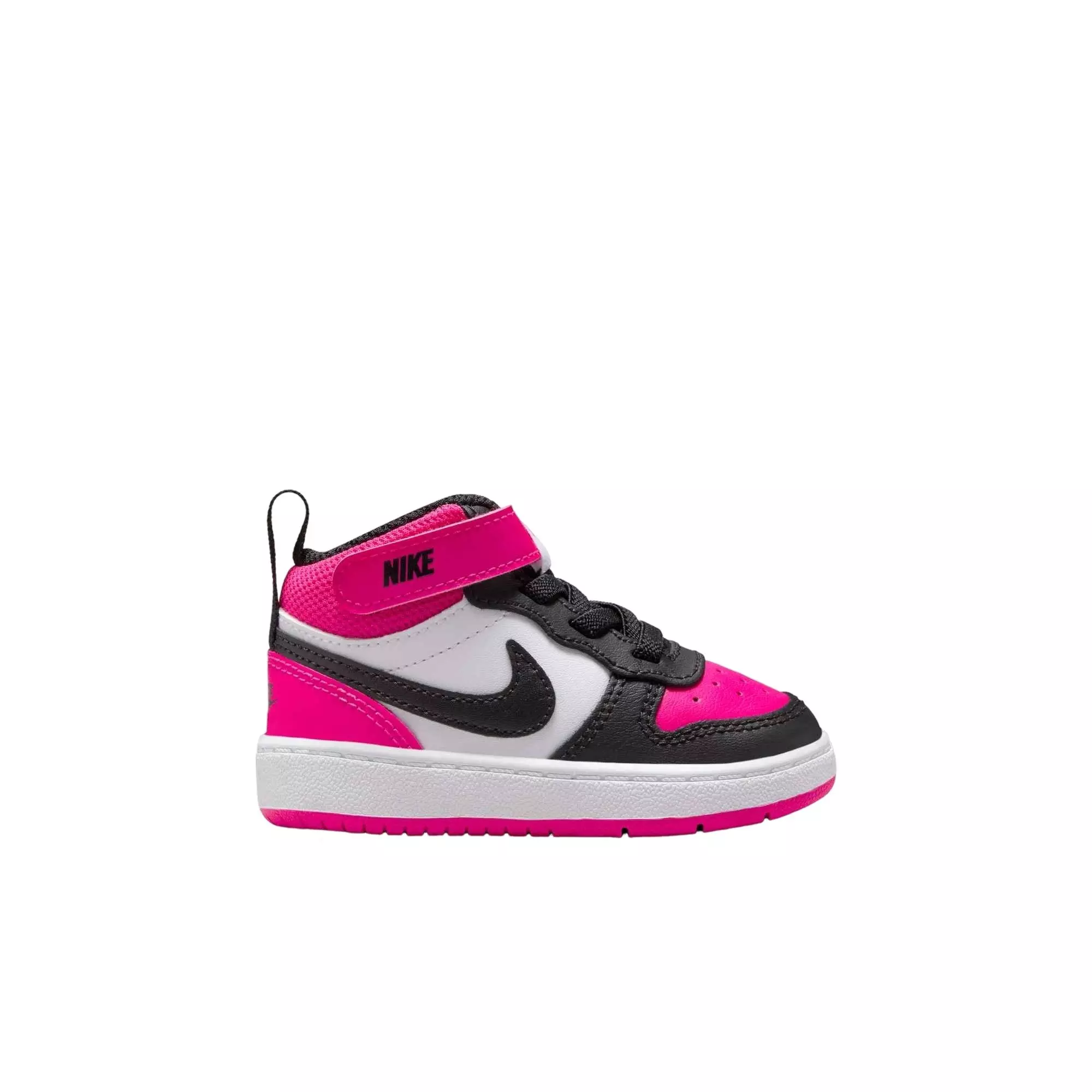 Nike Court Borough Mid 2 "White/Fierce Pink/Black" Infant Girls' Shoe - WHITE/PINK/BLACK