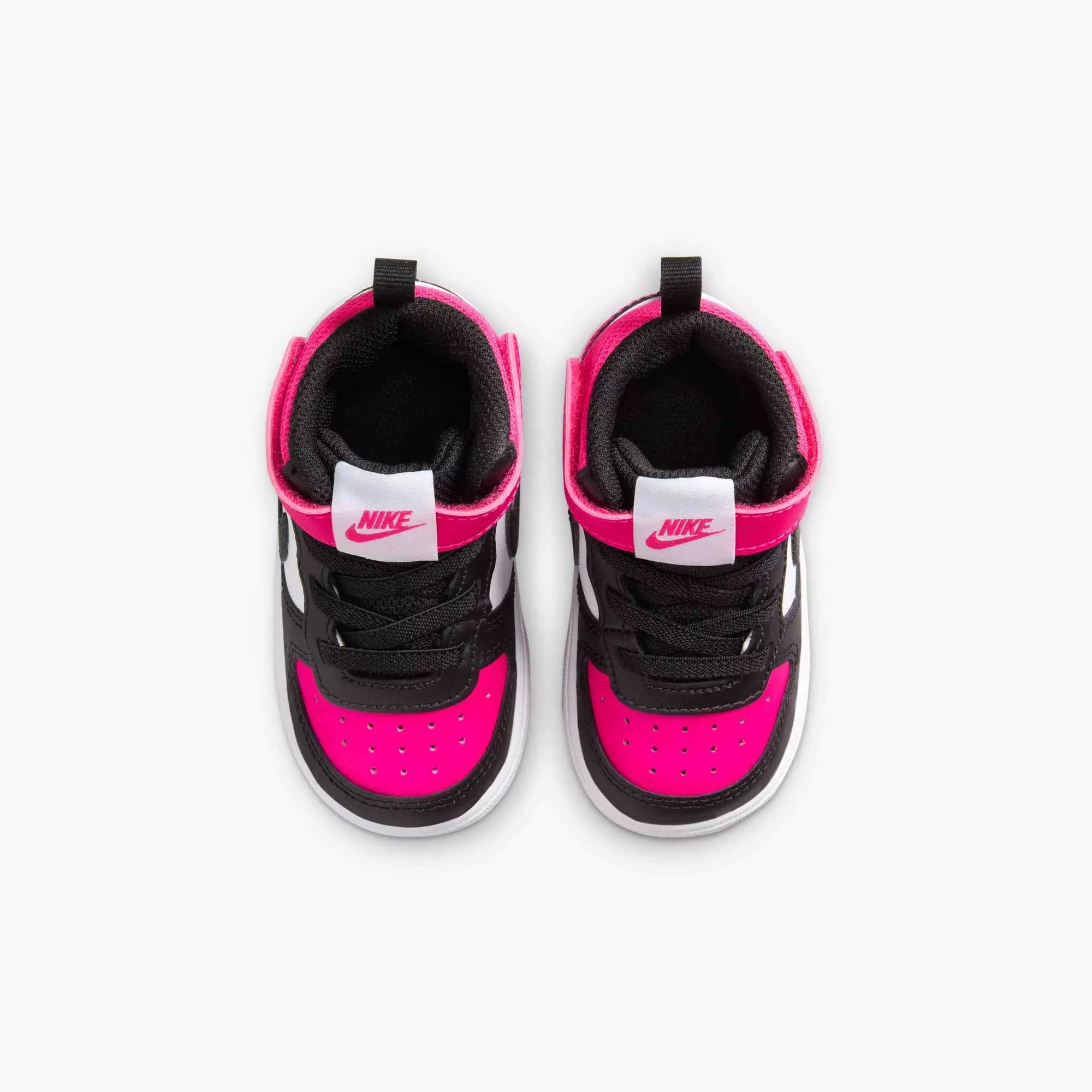 Nike Court Borough Mid 2 "White/Fierce Pink/Black" Infant Girls' Shoe - WHITE/PINK/BLACK