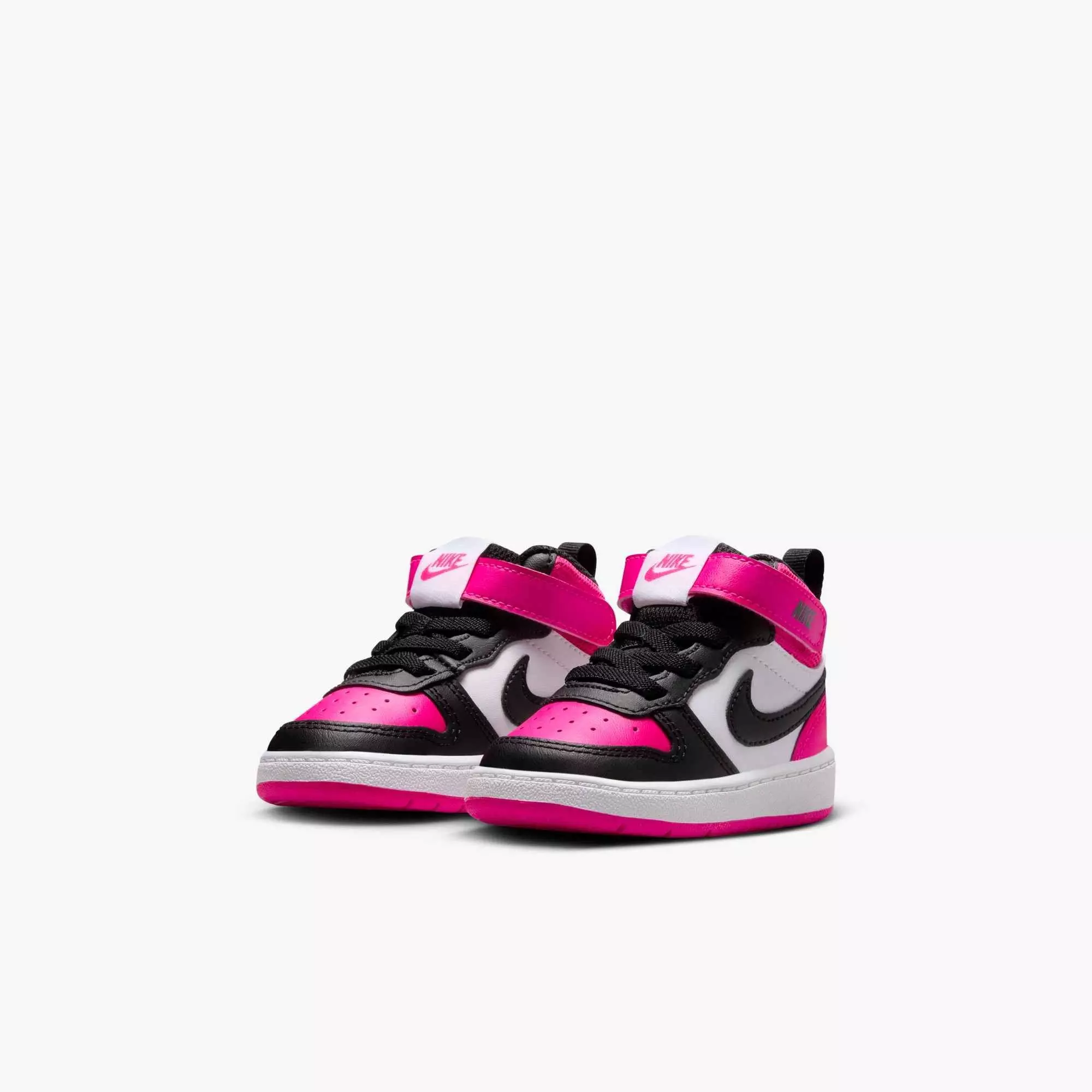 Nike Court Borough Mid 2 "White/Fierce Pink/Black" Infant Girls' Shoe - WHITE/PINK/BLACK