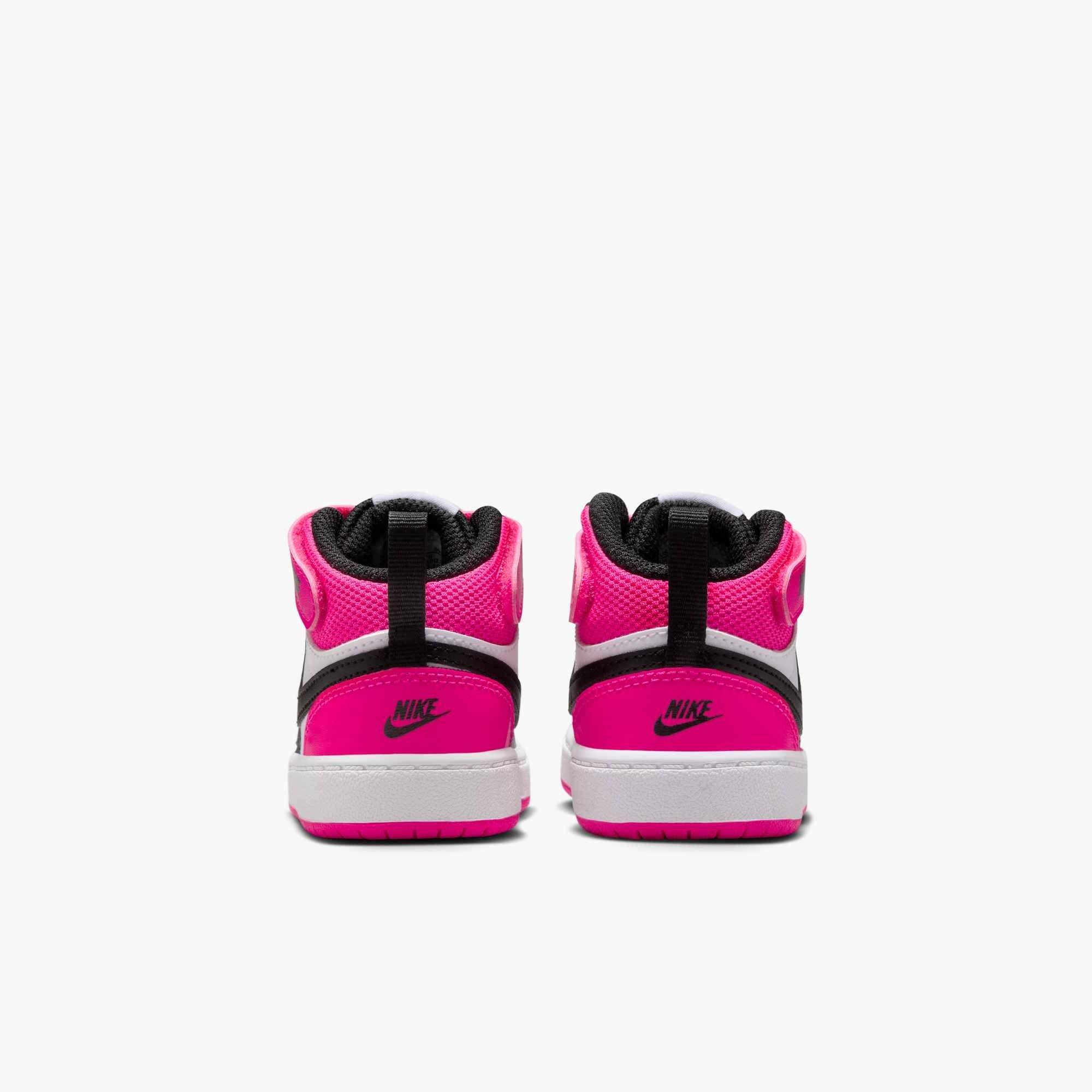 Nike Court Borough Mid 2 "White/Fierce Pink/Black" Infant Girls' Shoe - WHITE/PINK/BLACK Thumbnail View 5