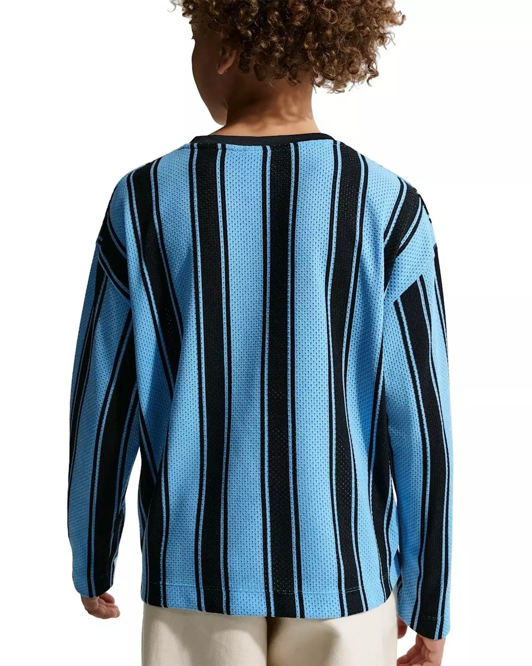 Nike Big Kids' Sportswear Collection Long-Sleeve Mesh Jersey - Blue - BLUE