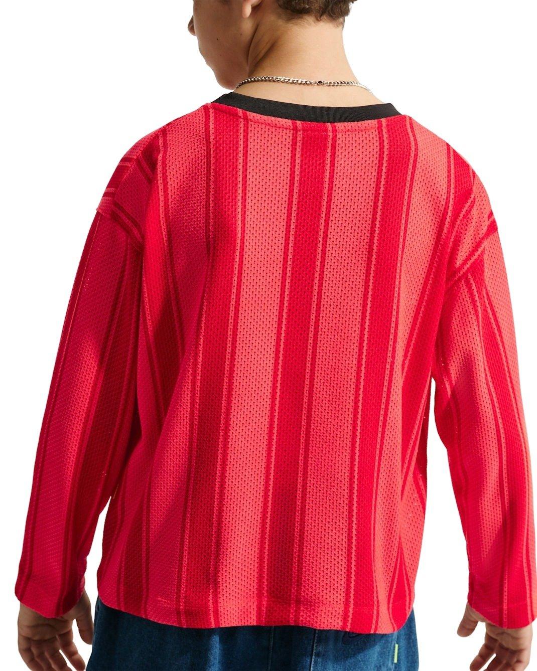 Nike Big Kids' Sportswear Collection Long-Sleeve Mesh Jersey - Red - RED Thumbnail View 2
