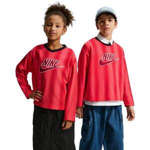 Nike Big Kids' Sportswear Collection Long-Sleeve Mesh Jersey - Red
