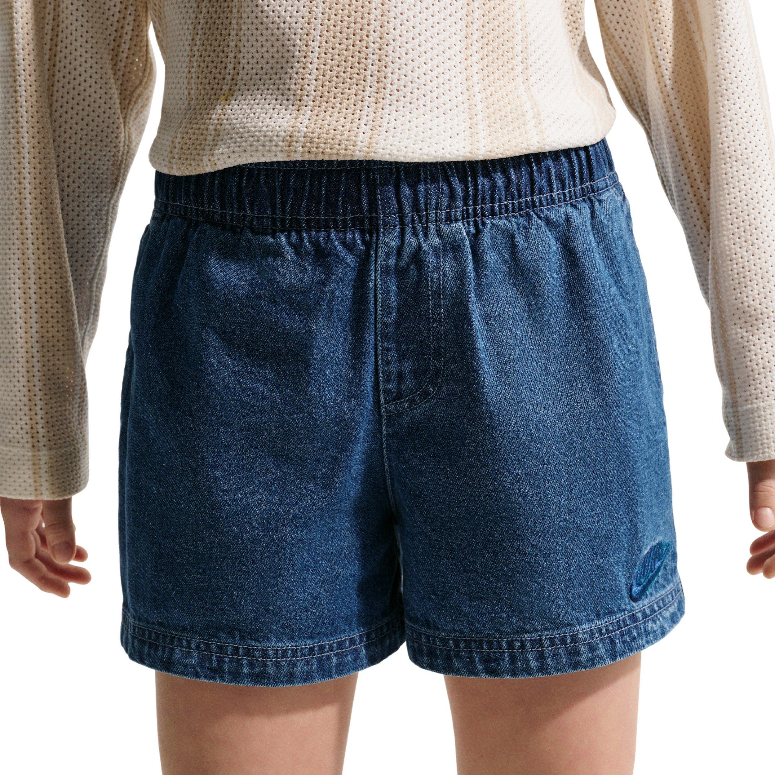Nike Big Kids' Sportswear Collection Navy Denim Shorts - NAVY DENIM Thumbnail View 3