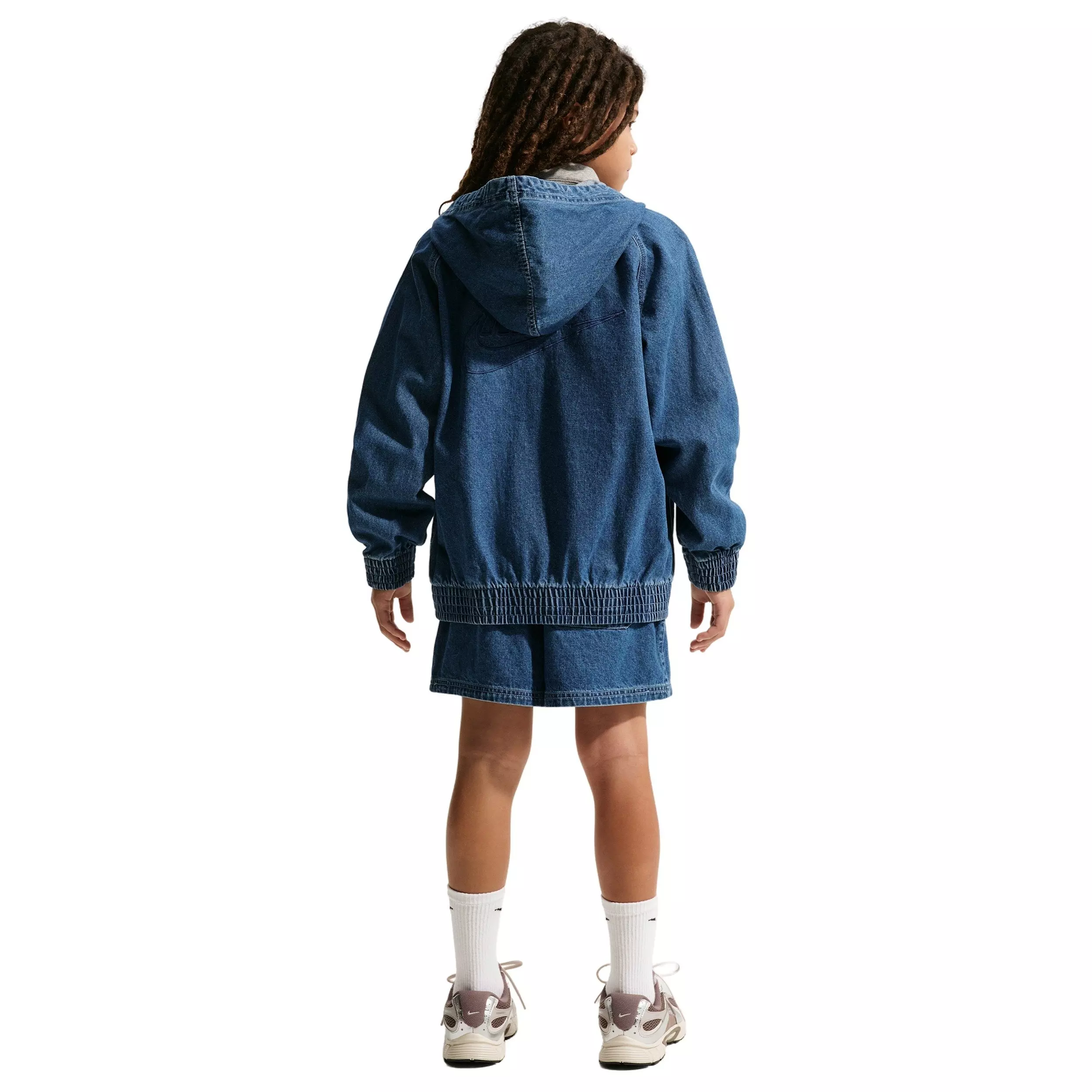 Nike Big Kids' Sportswear Collection Navy Denim Shorts - NAVY DENIM