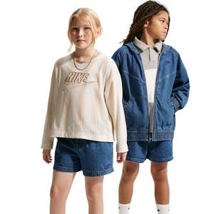 Nike Big Kids' Sportswear Collection Navy Denim Shorts