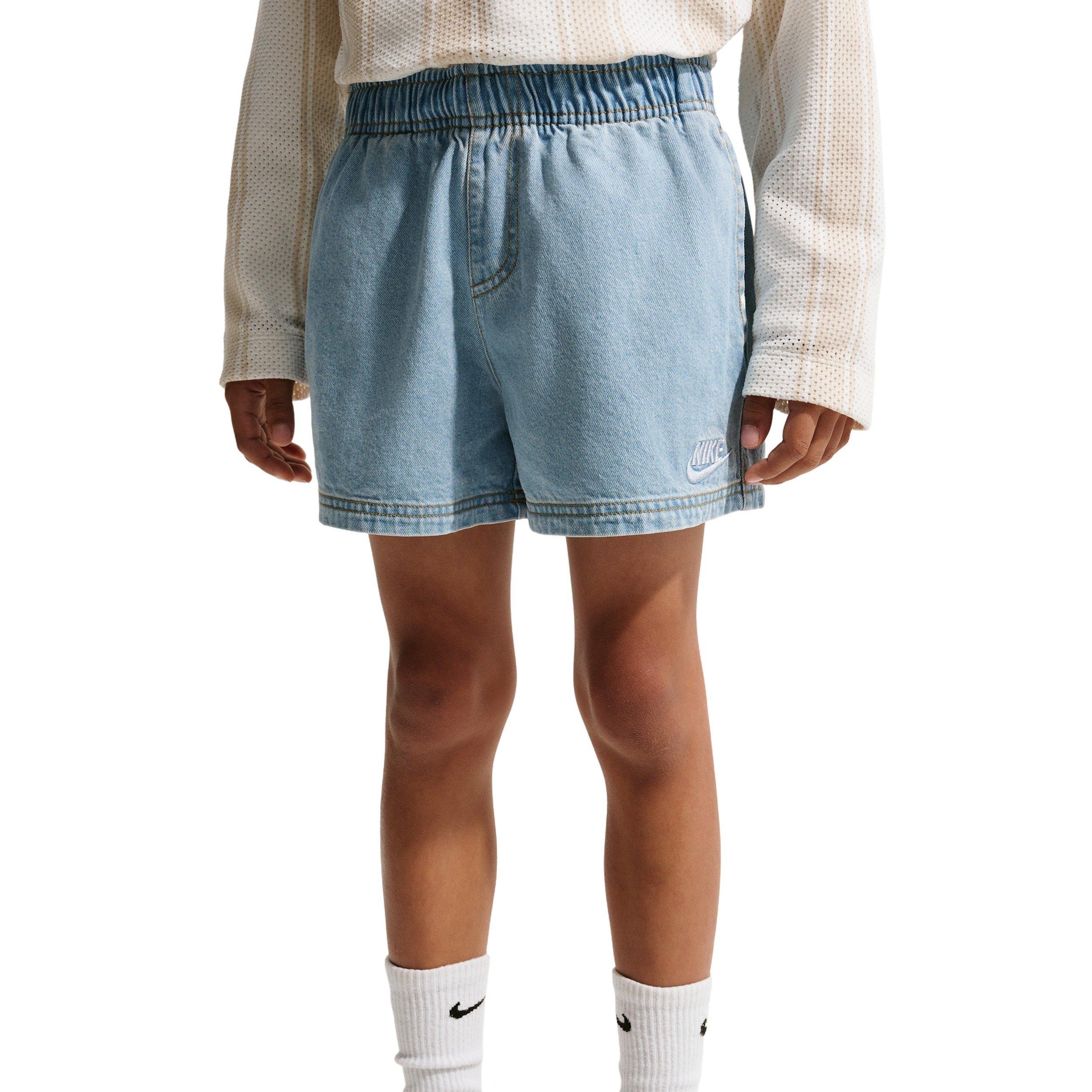 Nike Big Kids' Sportswear Collection Lt Blue Denim Shorts - LT BLUE DENIM Thumbnail View 2