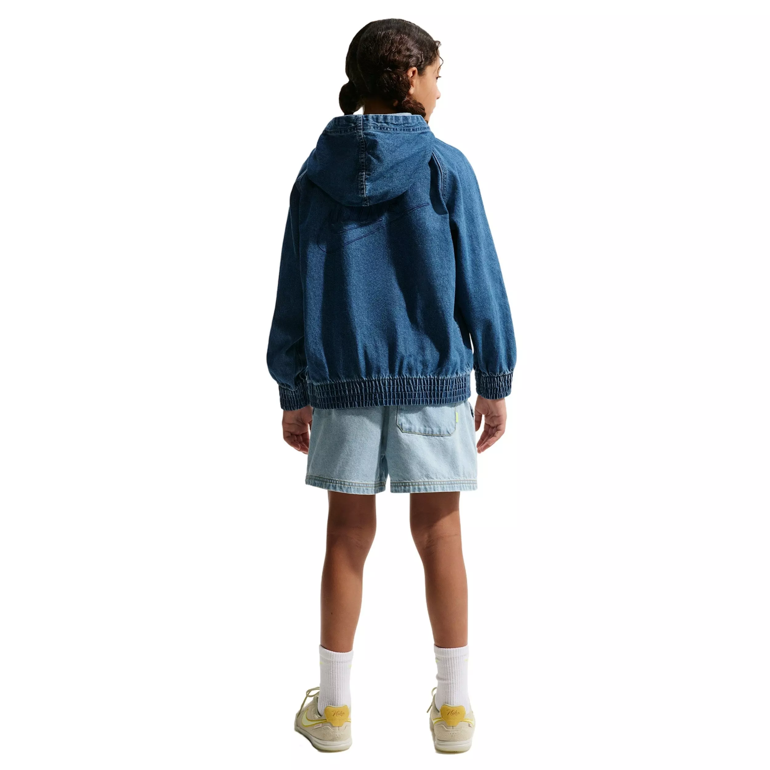 Nike Big Kids' Sportswear Collection Lt Blue Denim Shorts - LT BLUE DENIM