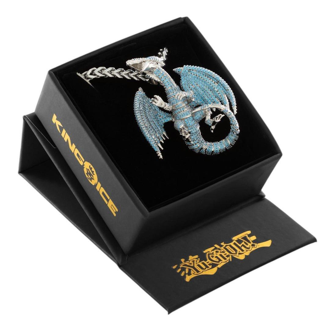 King Ice X Yu-Gi-Oh! Blue Eyes White Dragon Necklace - WHITE GOLD