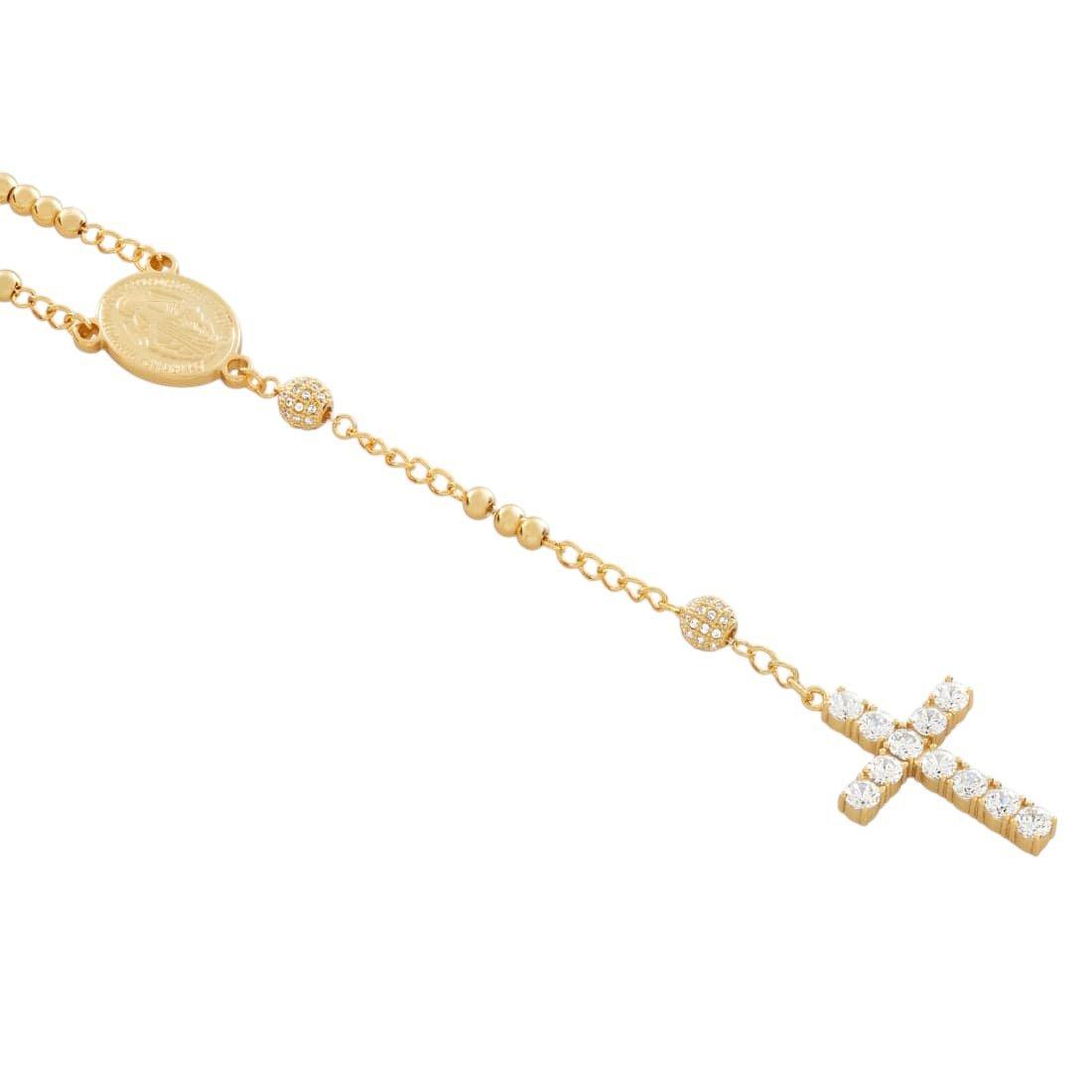 King Ice Our Father Rosary Chain - GOLD