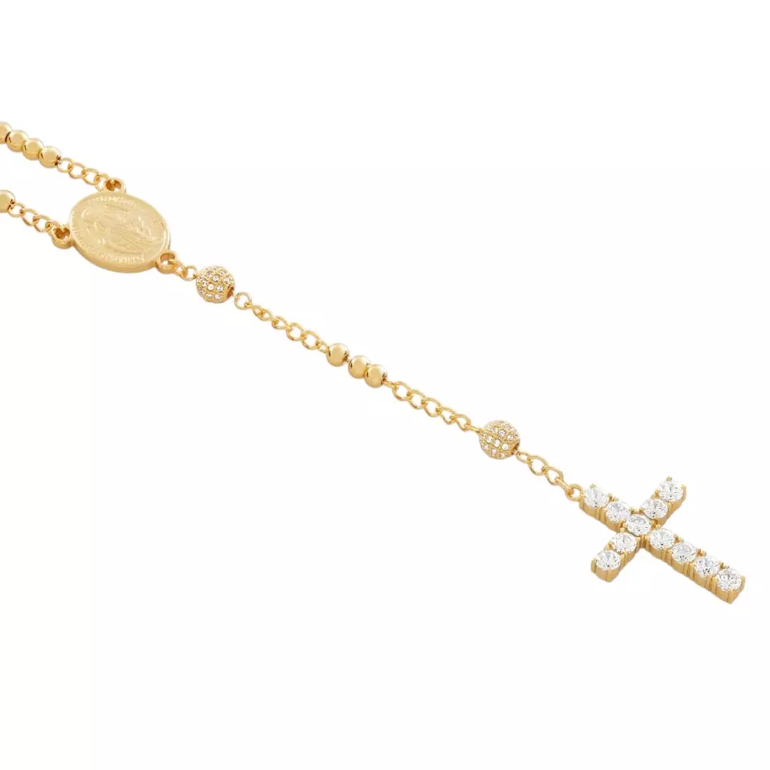 King Ice Our Father Rosary Chain - GOLD