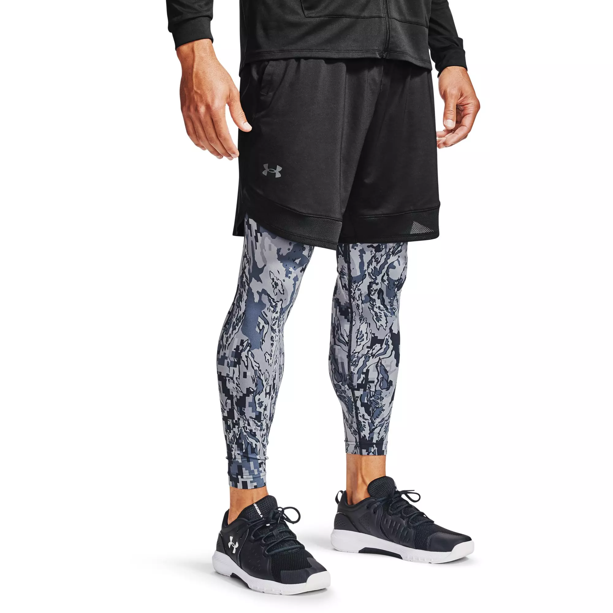Under Armour Men's Training Stretch Shorts - Black/Grey - BLACK/GREY