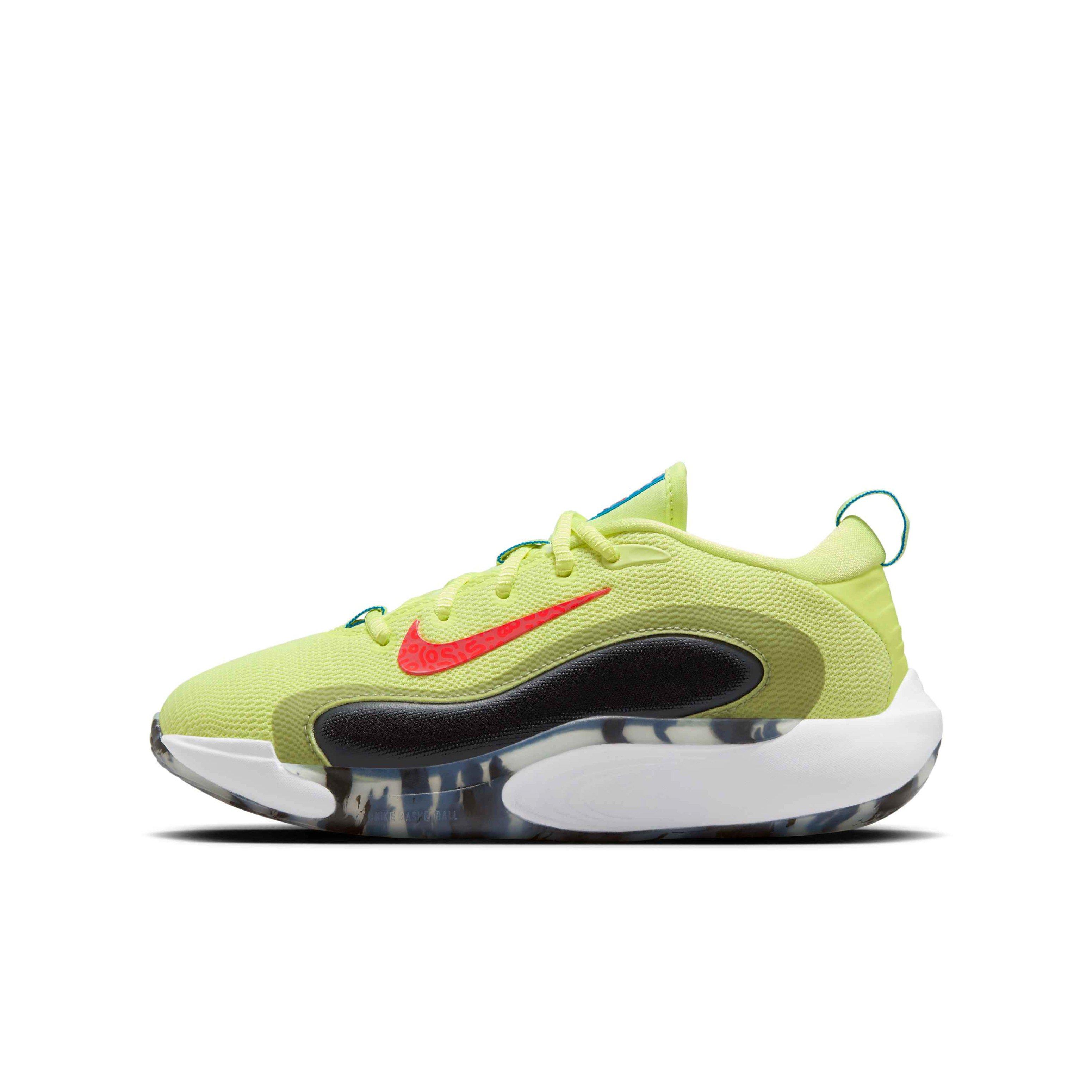Nike IsoFly Grade School Boys' "Light Lemon Twist/Anthracite/Black/Magic Ember" Basketball Shoe