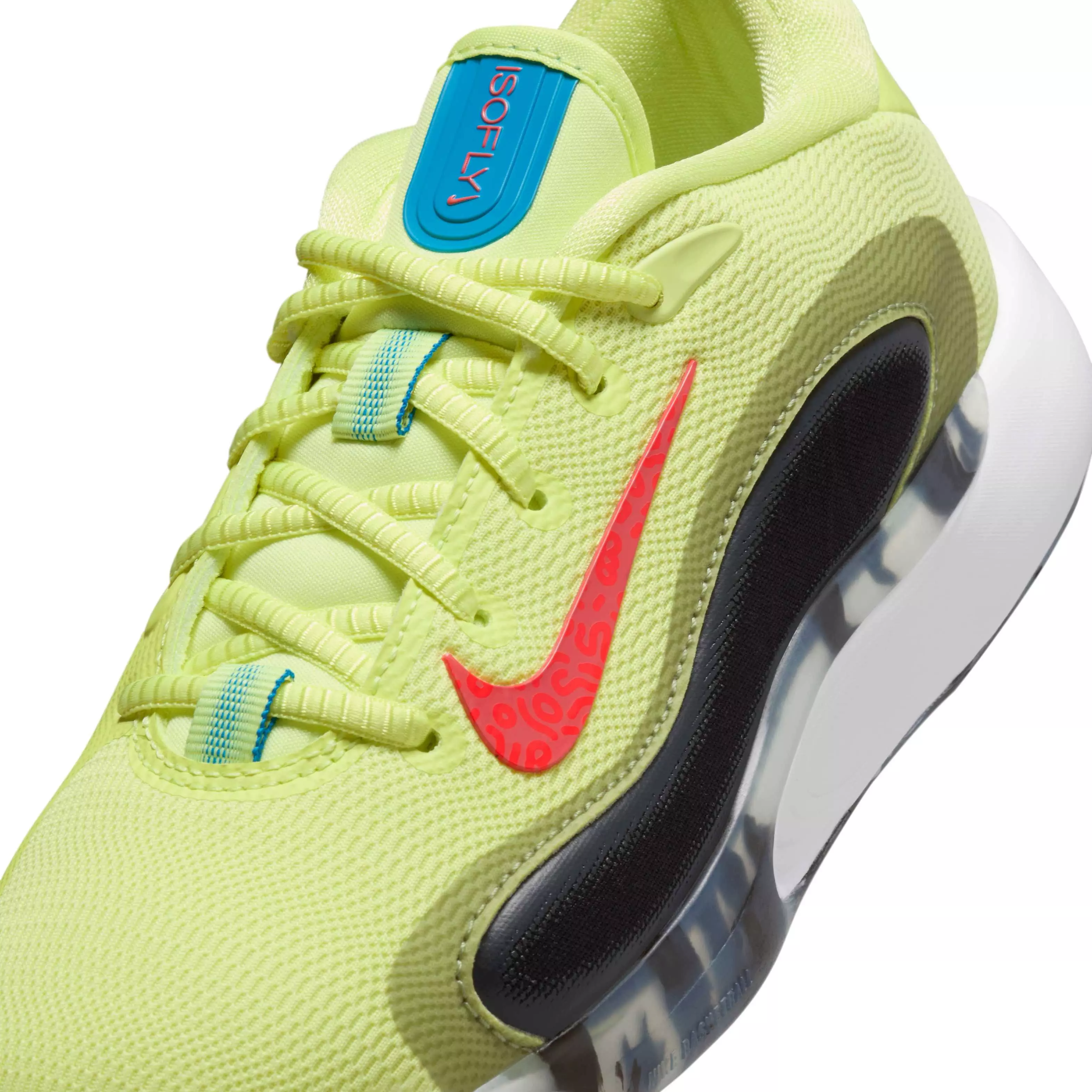 Nike IsoFly "Light Lemon Twist/Anthracite/Black/Magic Ember" Grade School Boys' Basketball Shoe - LT LEMON/ANTHRACITE/BLACK/EMBER