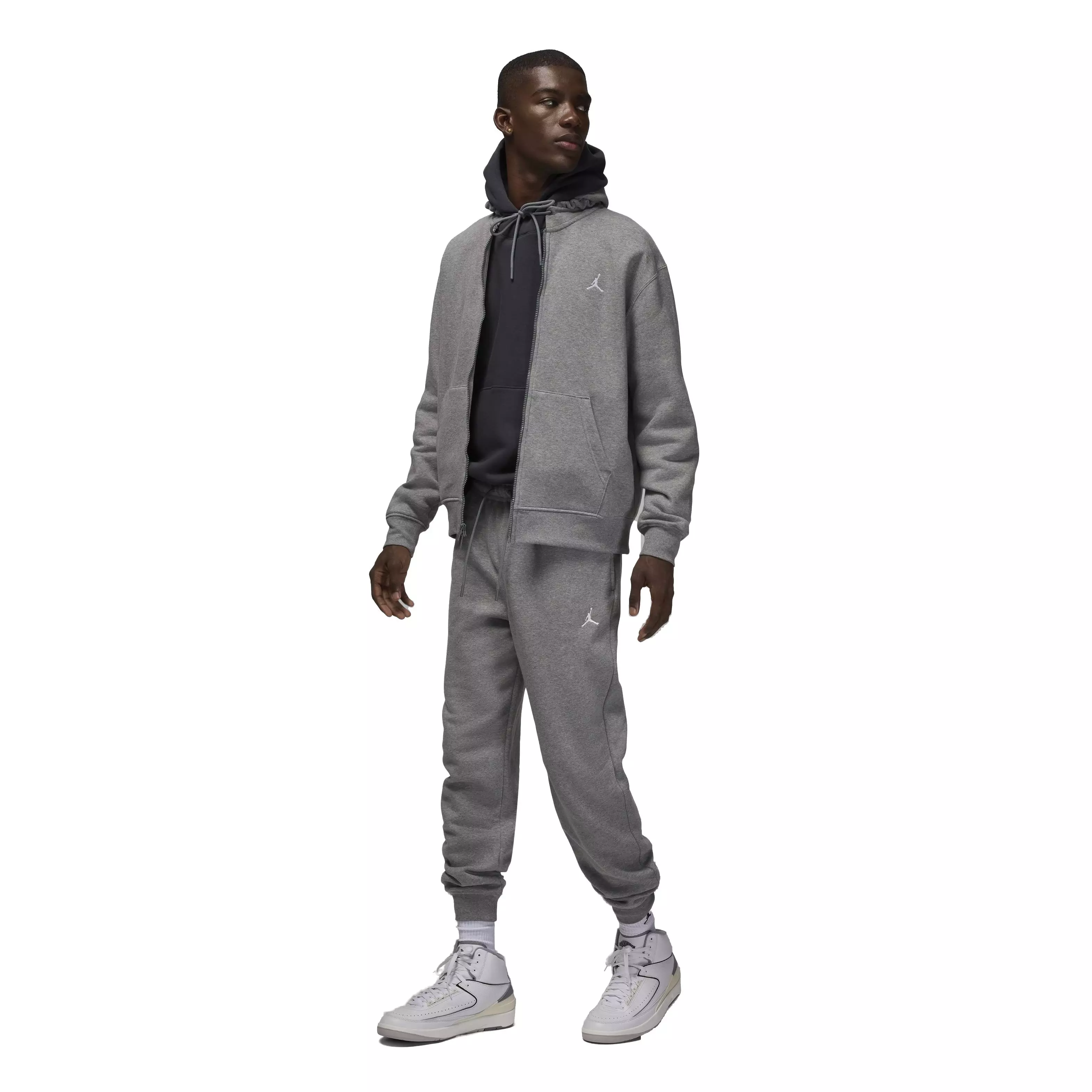 Jordan Mens Brooklyn Fleece Pants - GREY