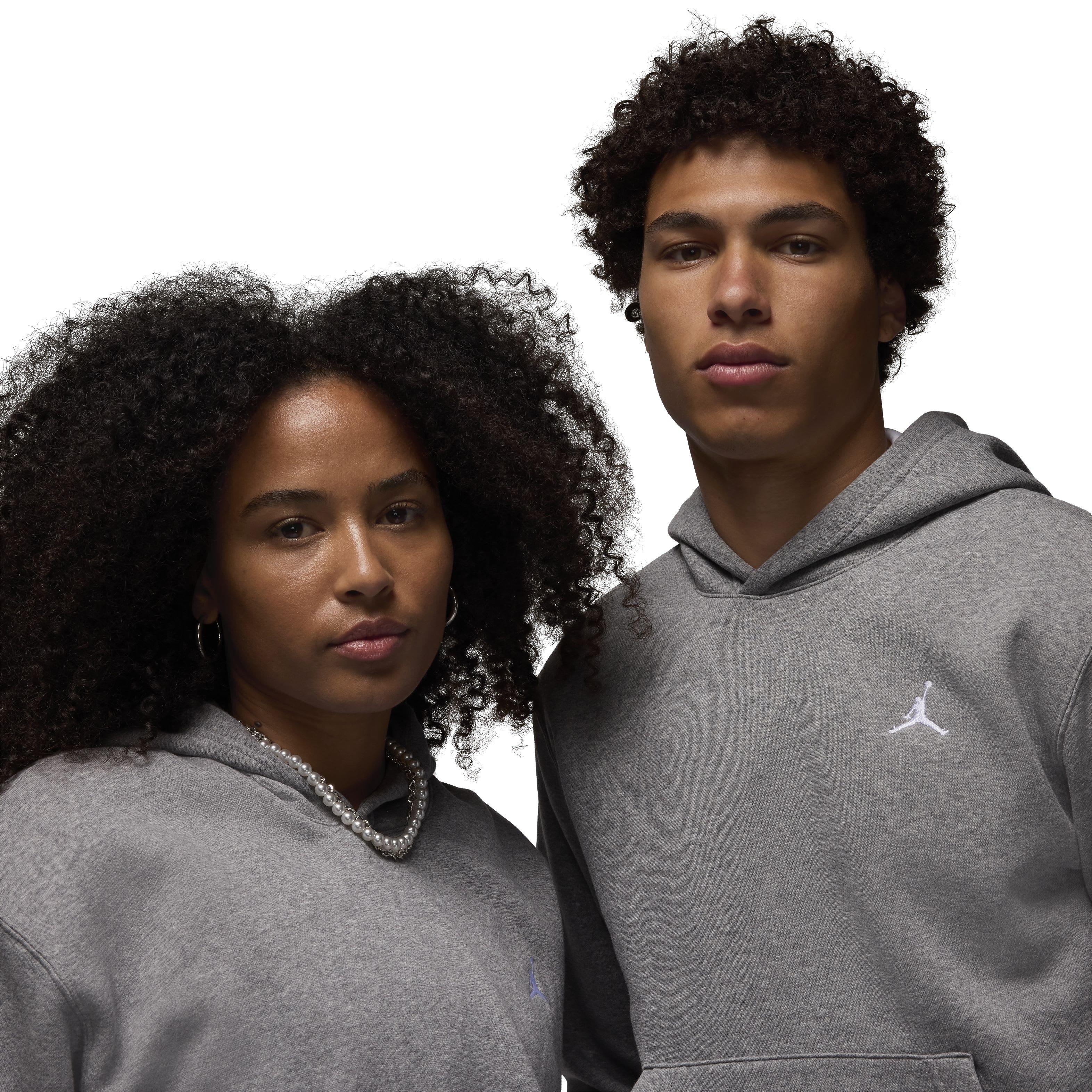 Jordan Men's Brooklyn Fleece Pullover Hoodie - GREY Thumbnail View 3