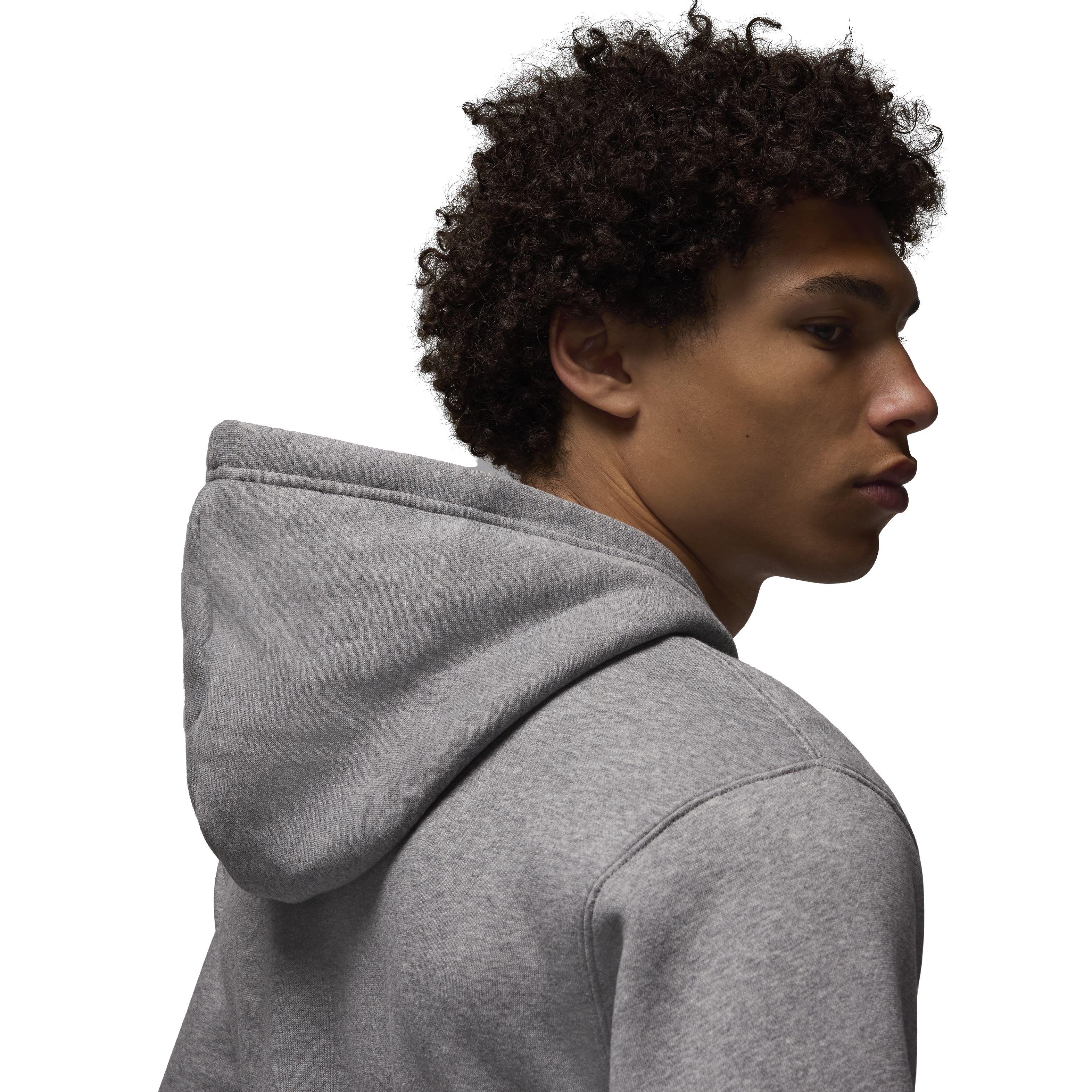 Jordan Men's Brooklyn Fleece Pullover Hoodie - GREY Thumbnail View 6