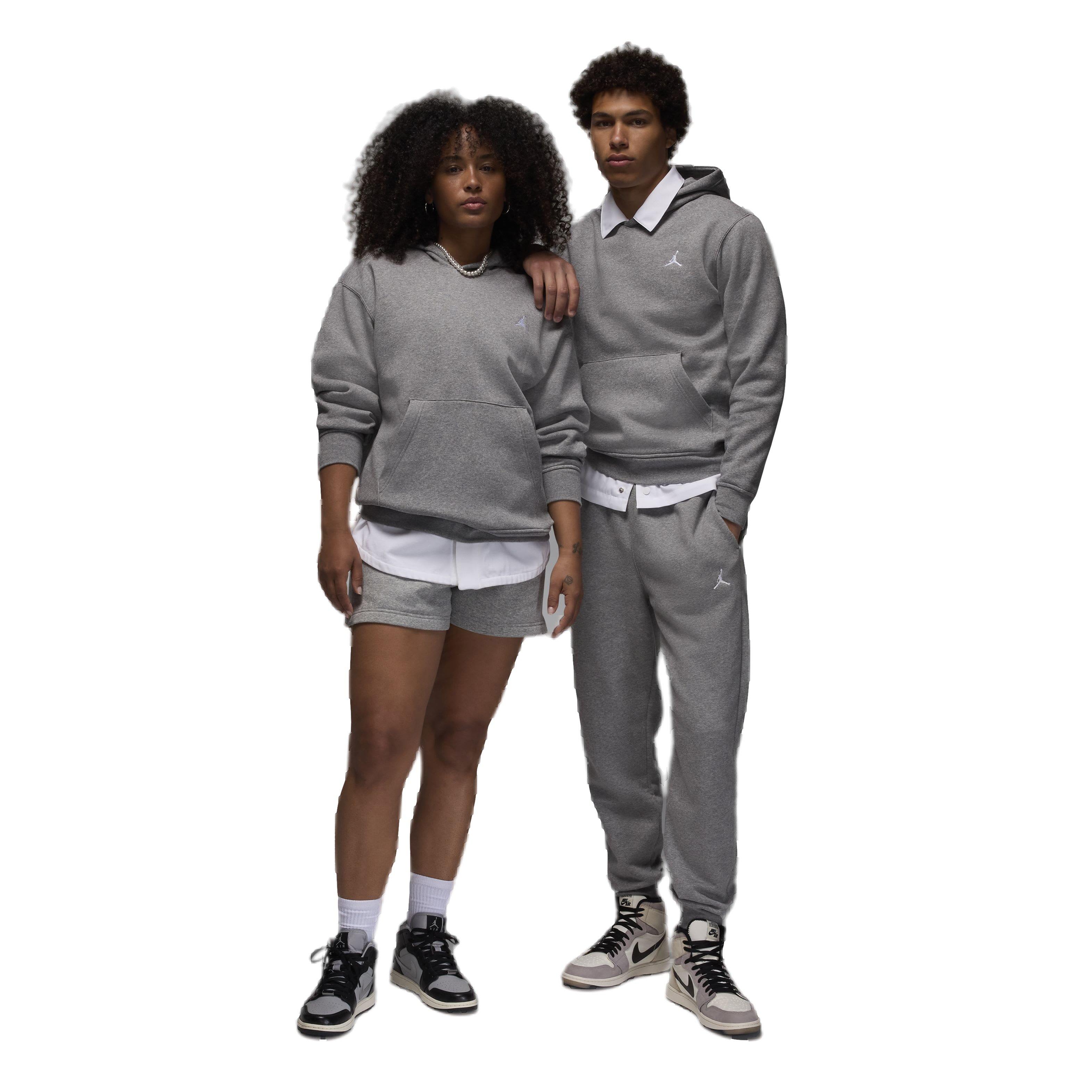 Jordan Men's Brooklyn Fleece Pullover Hoodie - GREY Thumbnail View 7