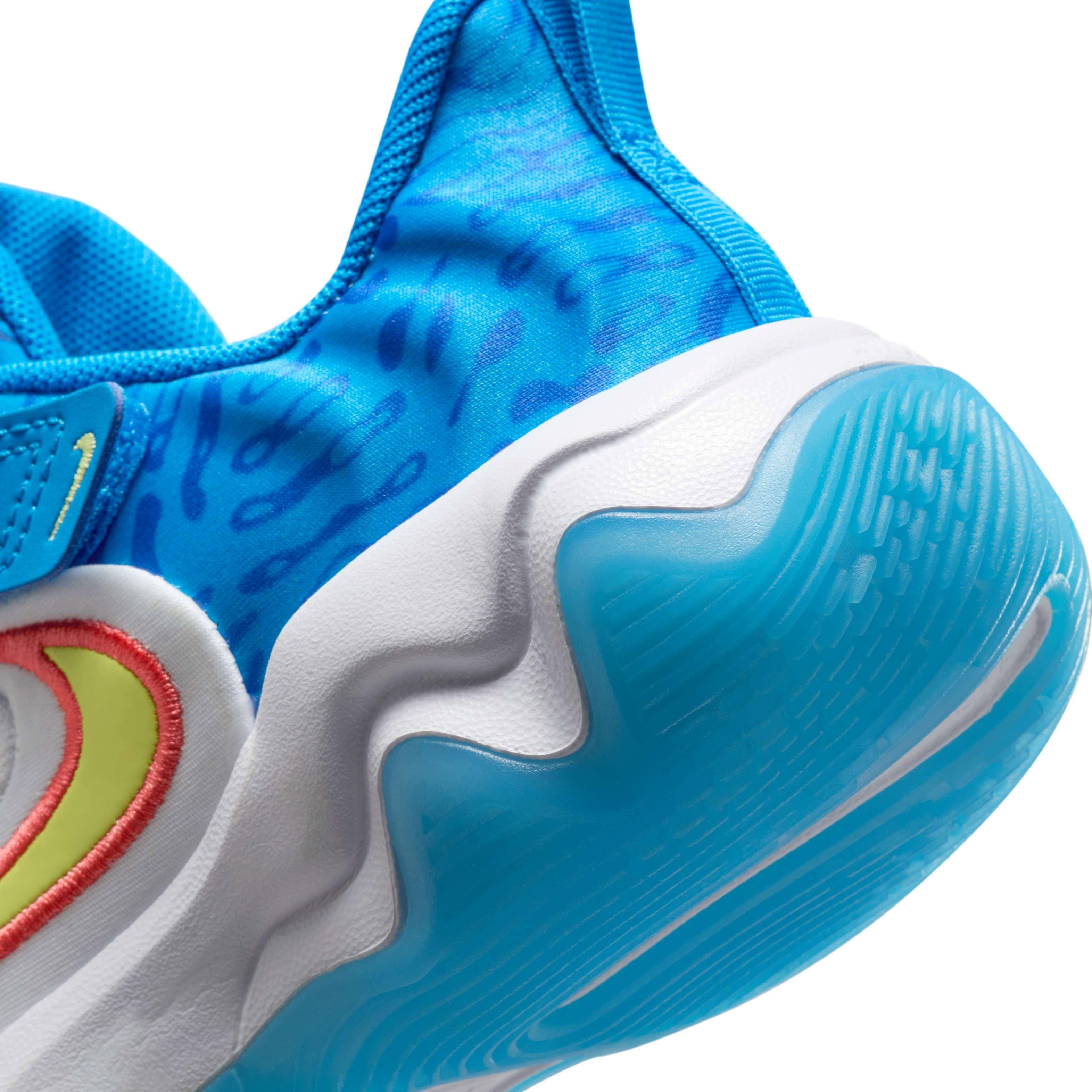 Nike Giannis Immortality 4 Preschool Boys' "White/Blue/Hyper Royal/Lt Lemon Twist" Basketball Shoe