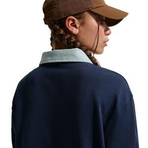 Nike Big Girls' Sportswear Collection Long-Sleeve Polo Top -Navy