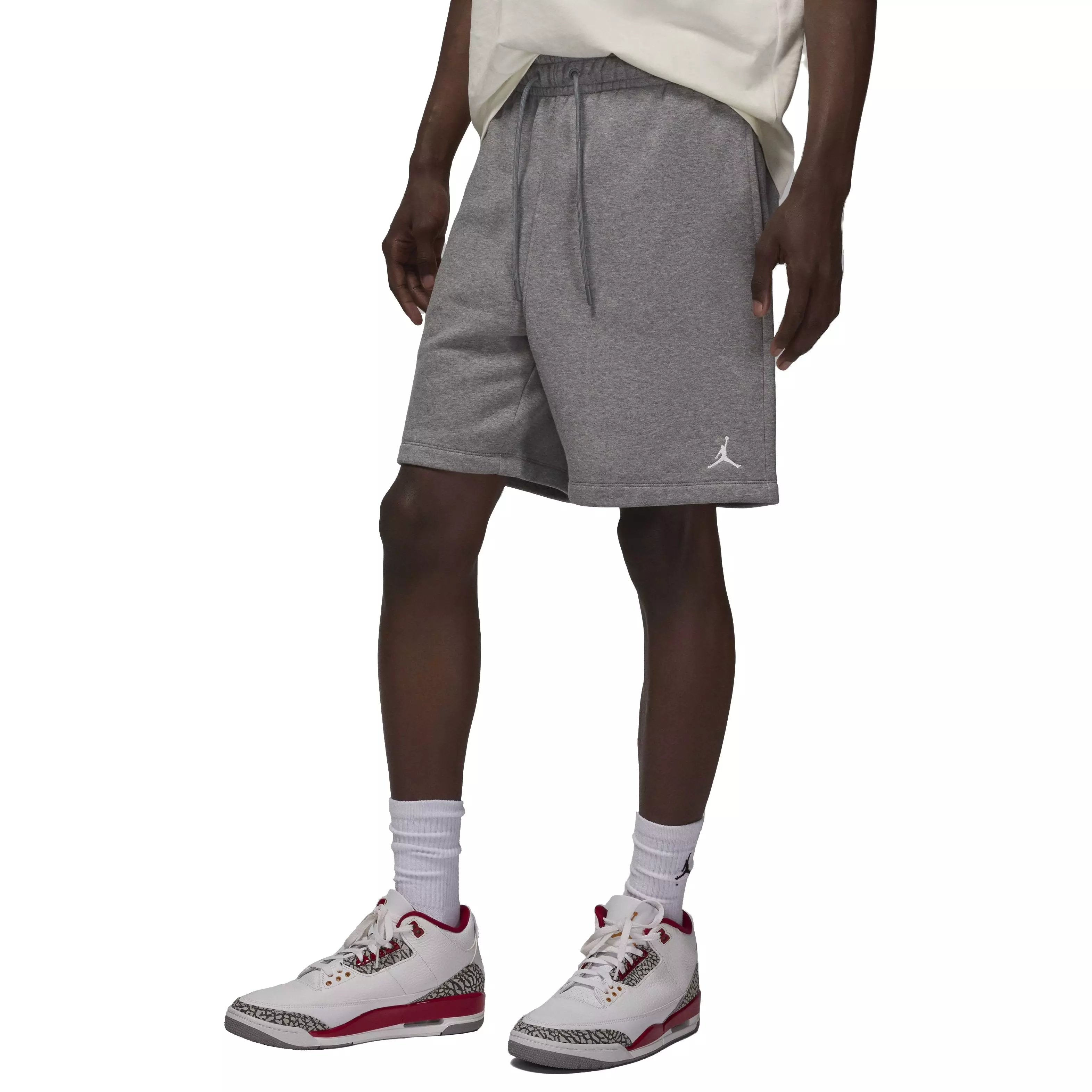 Jordan Men's Brooklyn Fleece Shorts - Grey - GREY