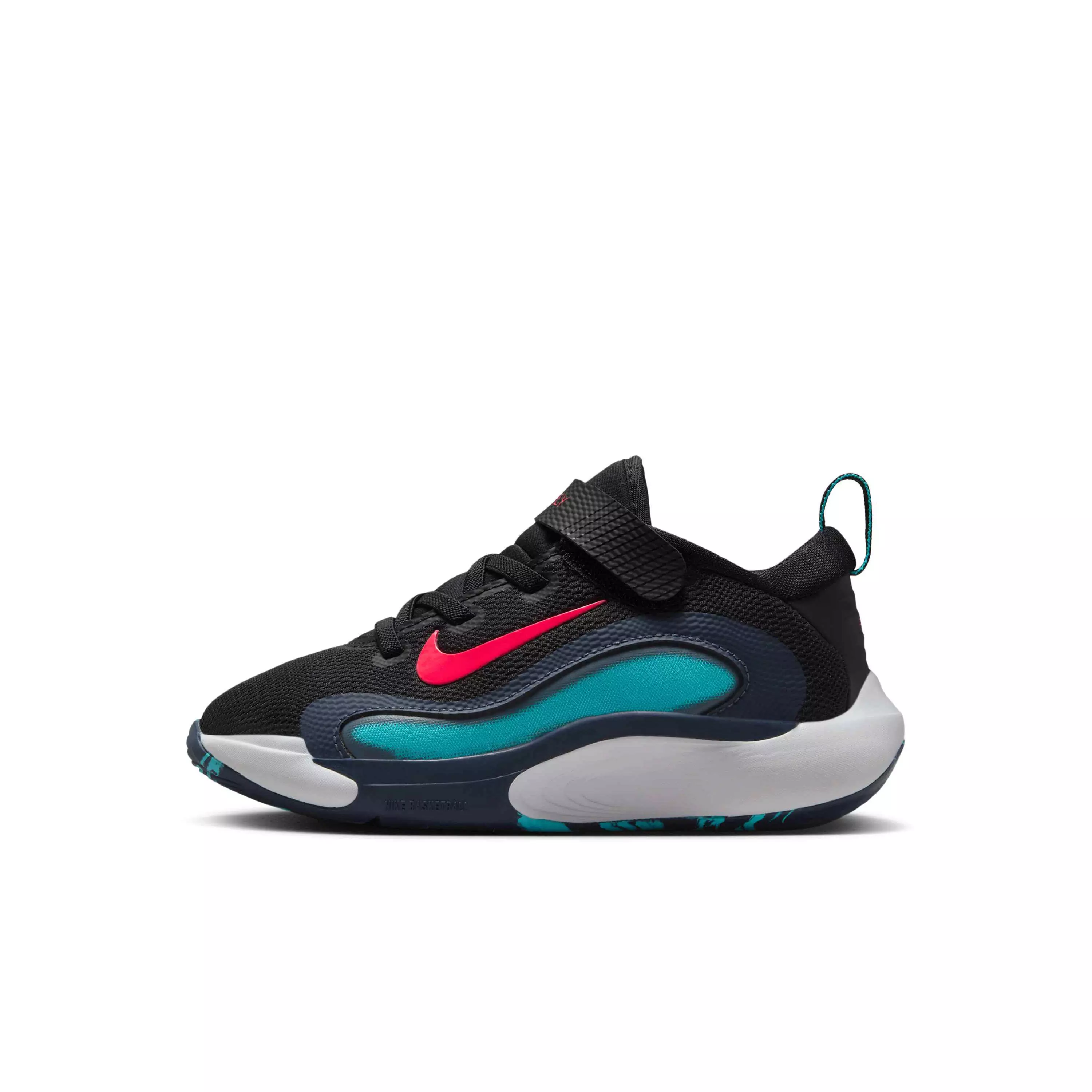 Nike IsoFly "Black/Dusty Cactus/Thunder Blue/Bright Crimson" Preschool Boys' Basketball Shoe - BLACK/CACTUS/BLUE/CRIMSON
