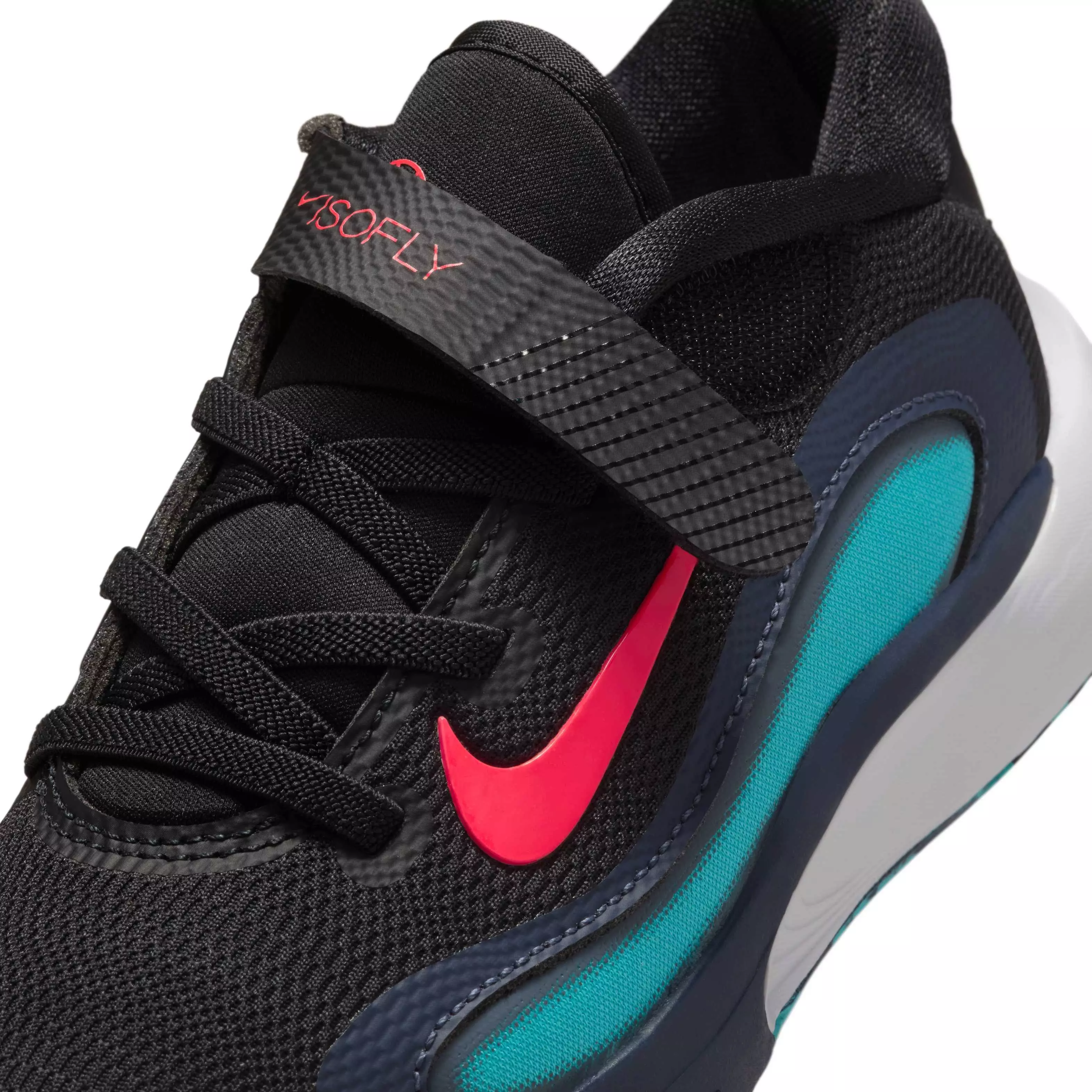 Nike IsoFly "Black/Dusty Cactus/Thunder Blue/Bright Crimson" Preschool Boys' Basketball Shoe - BLACK/CACTUS/BLUE/CRIMSON