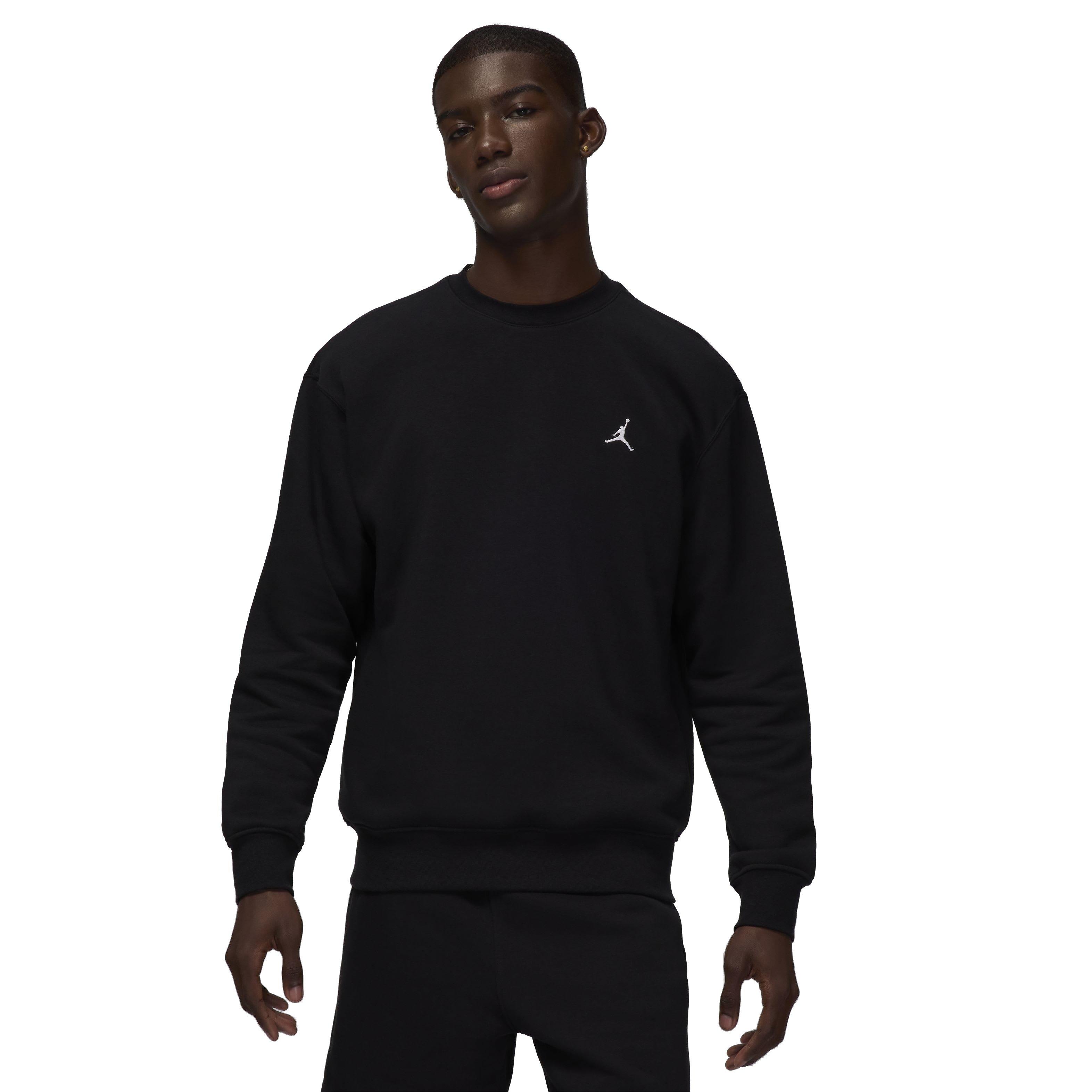 Jordan Men's Brooklyn Crew-Neck Fleece Sweatshirt - BLACK Thumbnail View 1