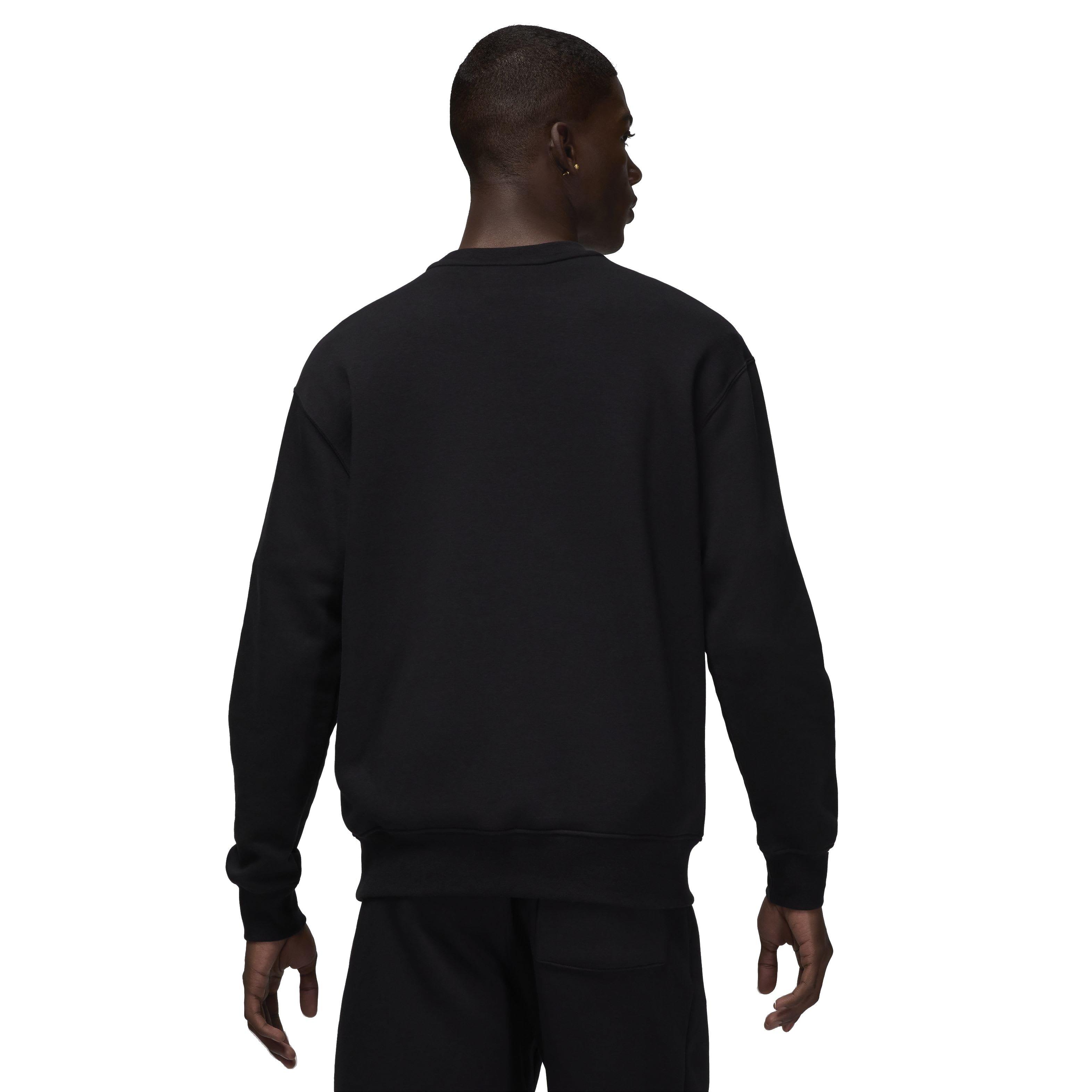 Jordan Men's Brooklyn Fleece Crew-Neck Sweatshirt - BLACK Thumbnail View 2