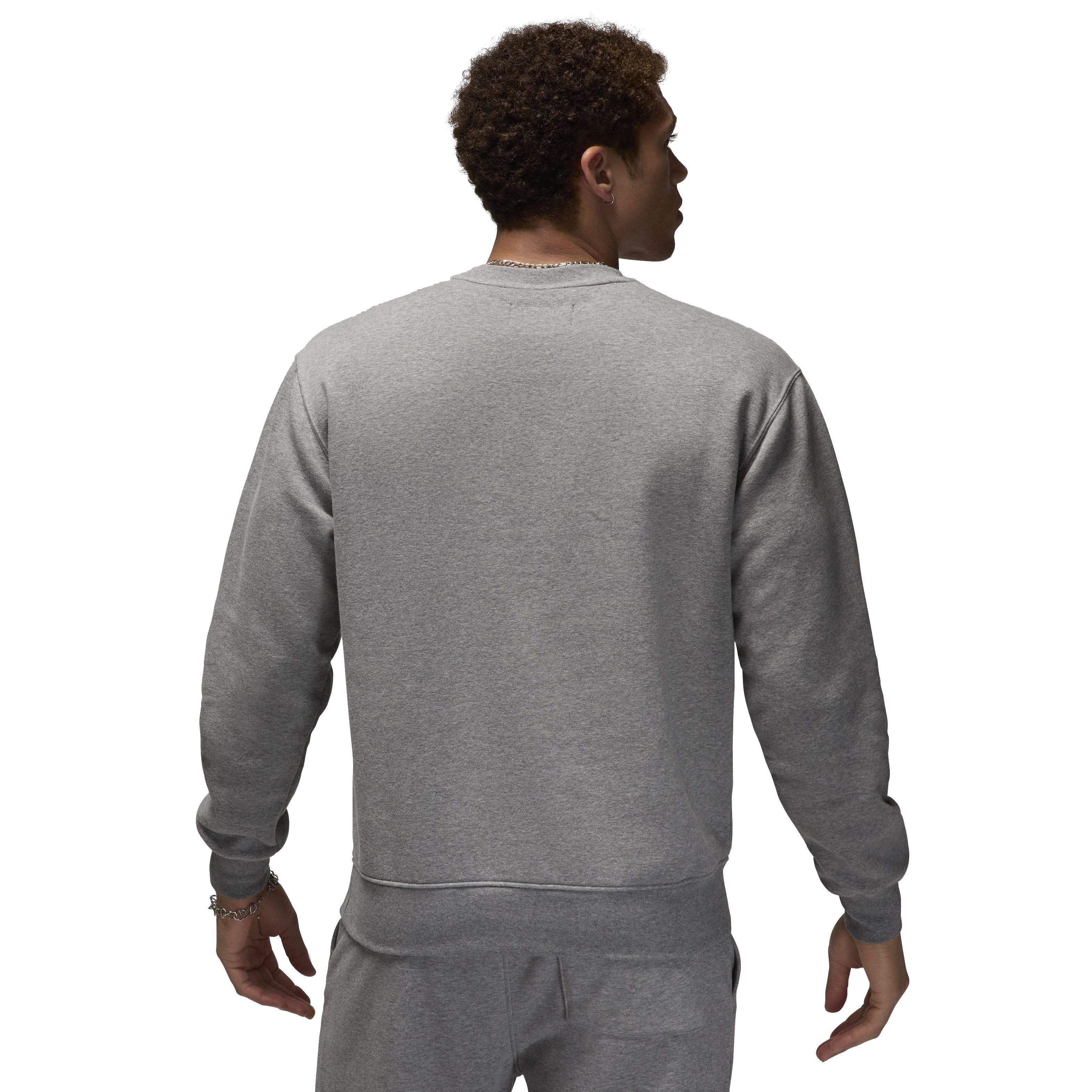 Jordan Men's Brooklyn Fleece Crew-Neck Sweatshirt - GREY Thumbnail View 2
